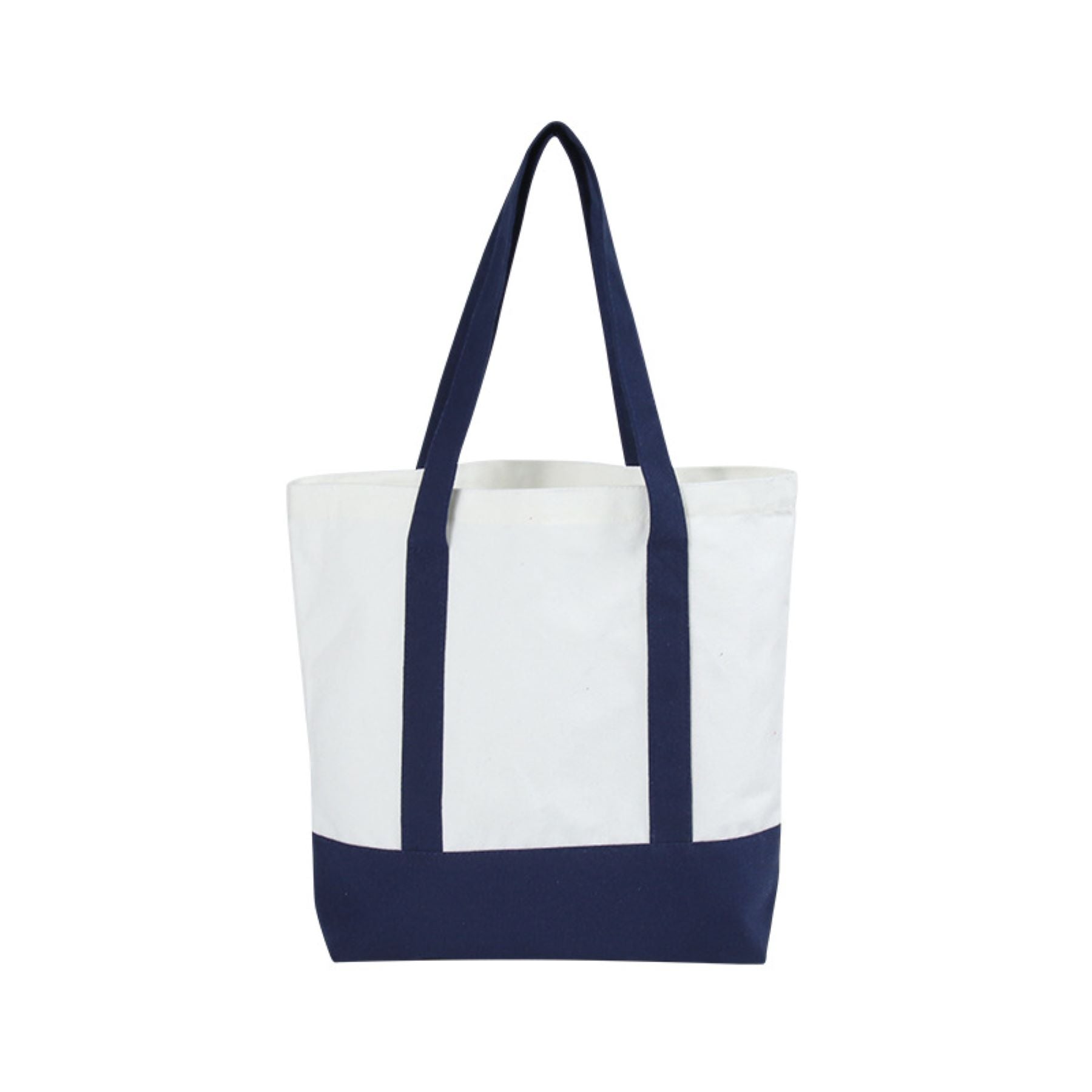 Two-Tone Canvas Shopping Tote