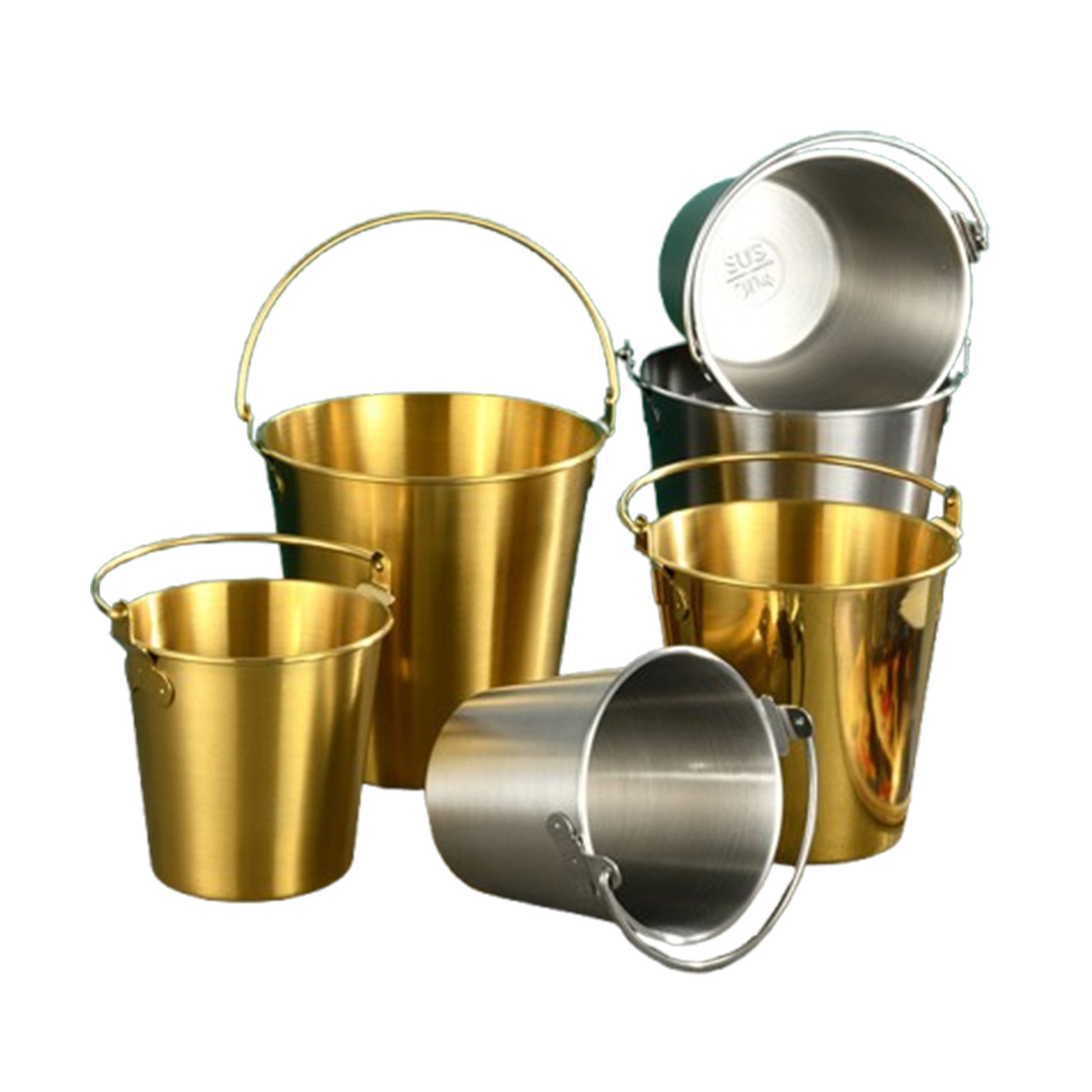 1.1L Stainless Steel Ice Bucket with Handle
