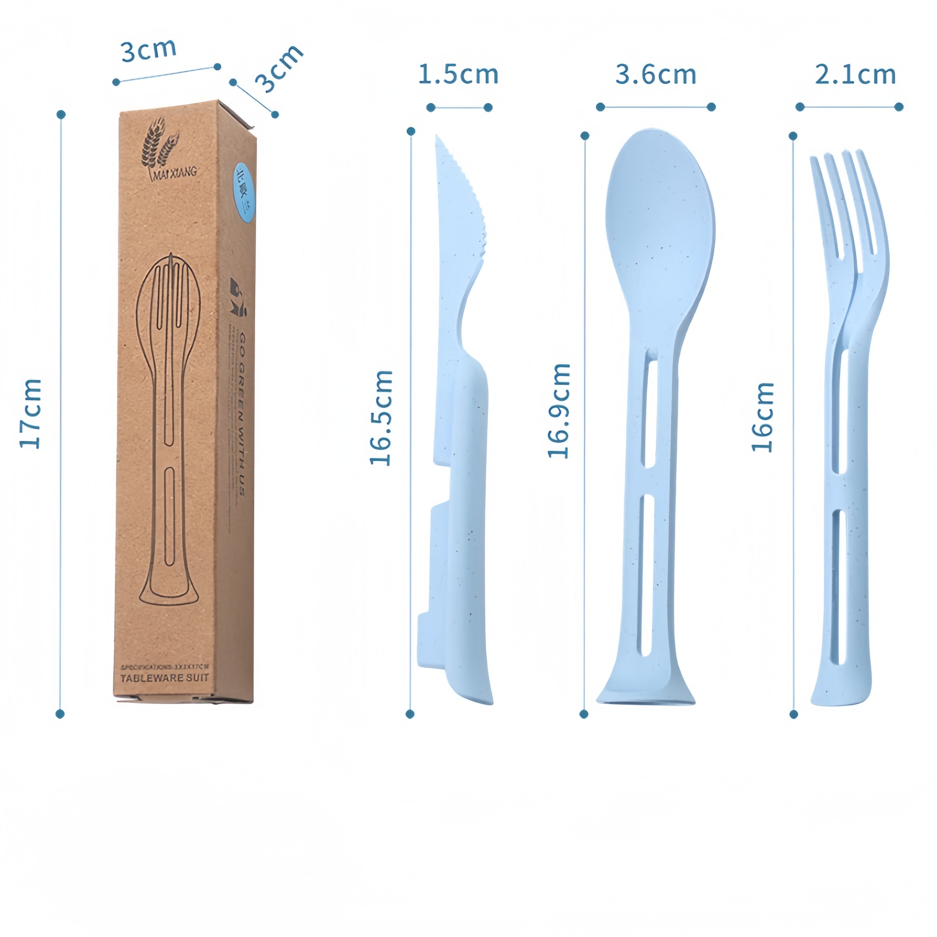 Kids' 3-in-1 Portable Utensil Set