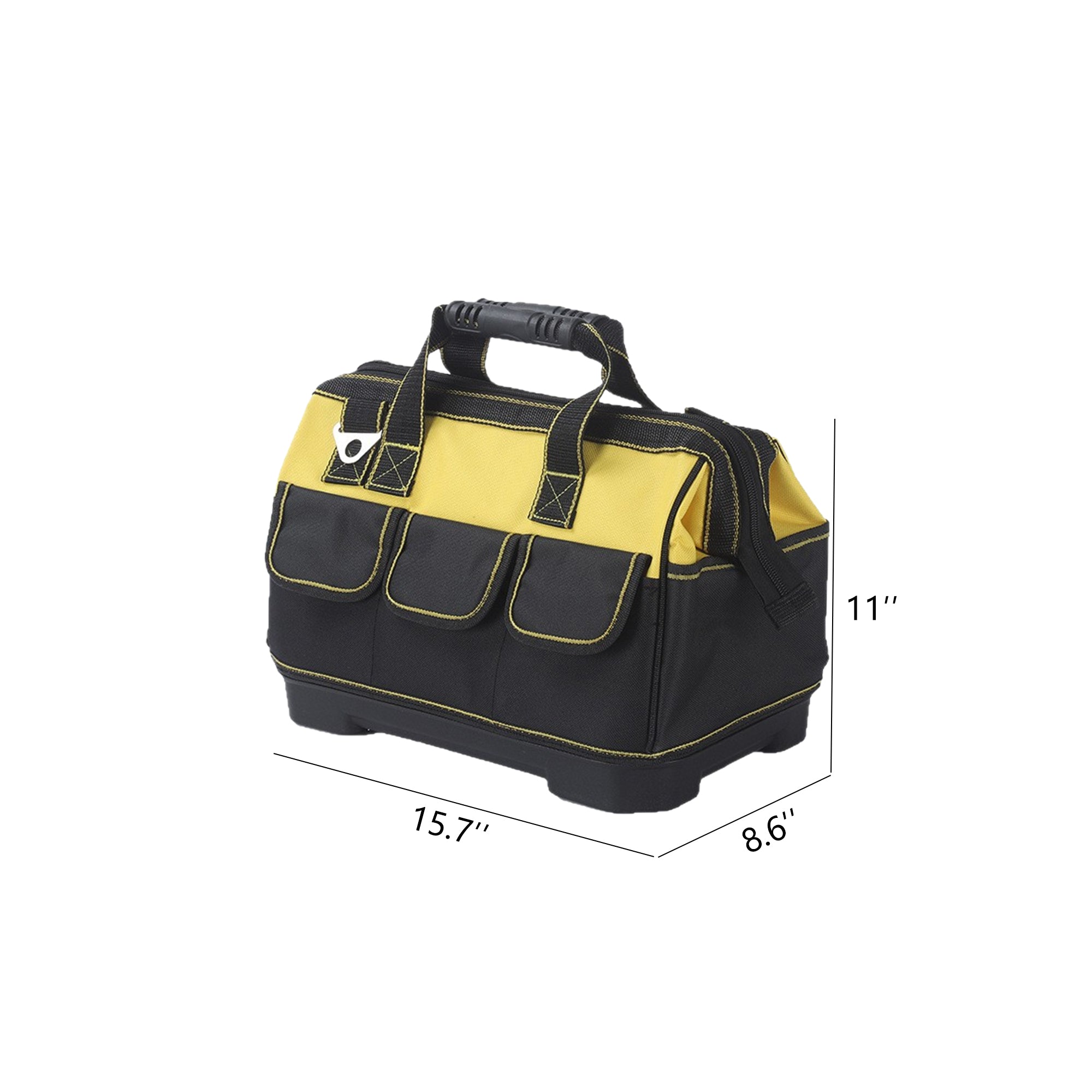 Tool Bag with Hard Bottom Large Capacity for Electrician