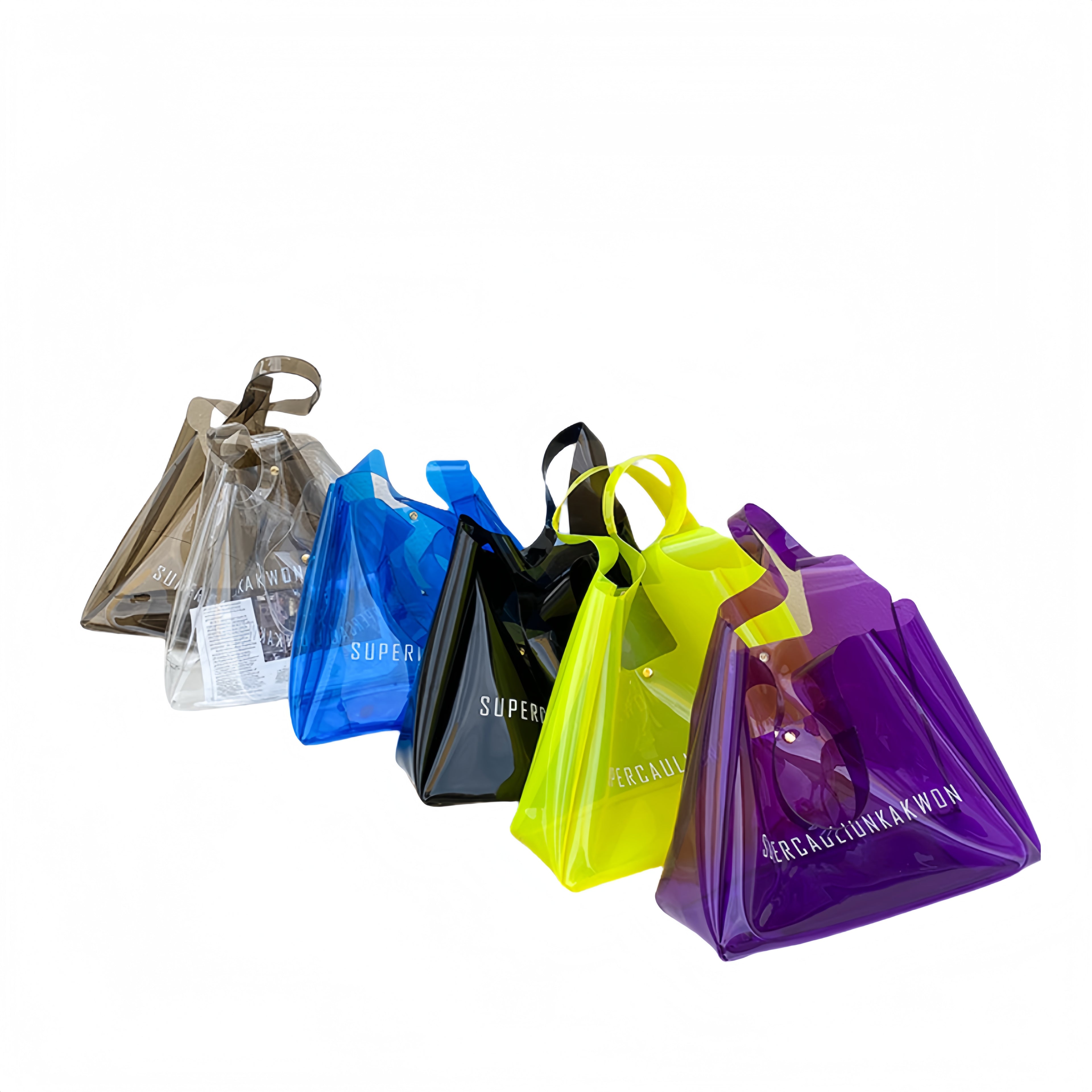 Pvc Transparent Large - Capacity Vest - Style Single - Shoulder Shopping Bag