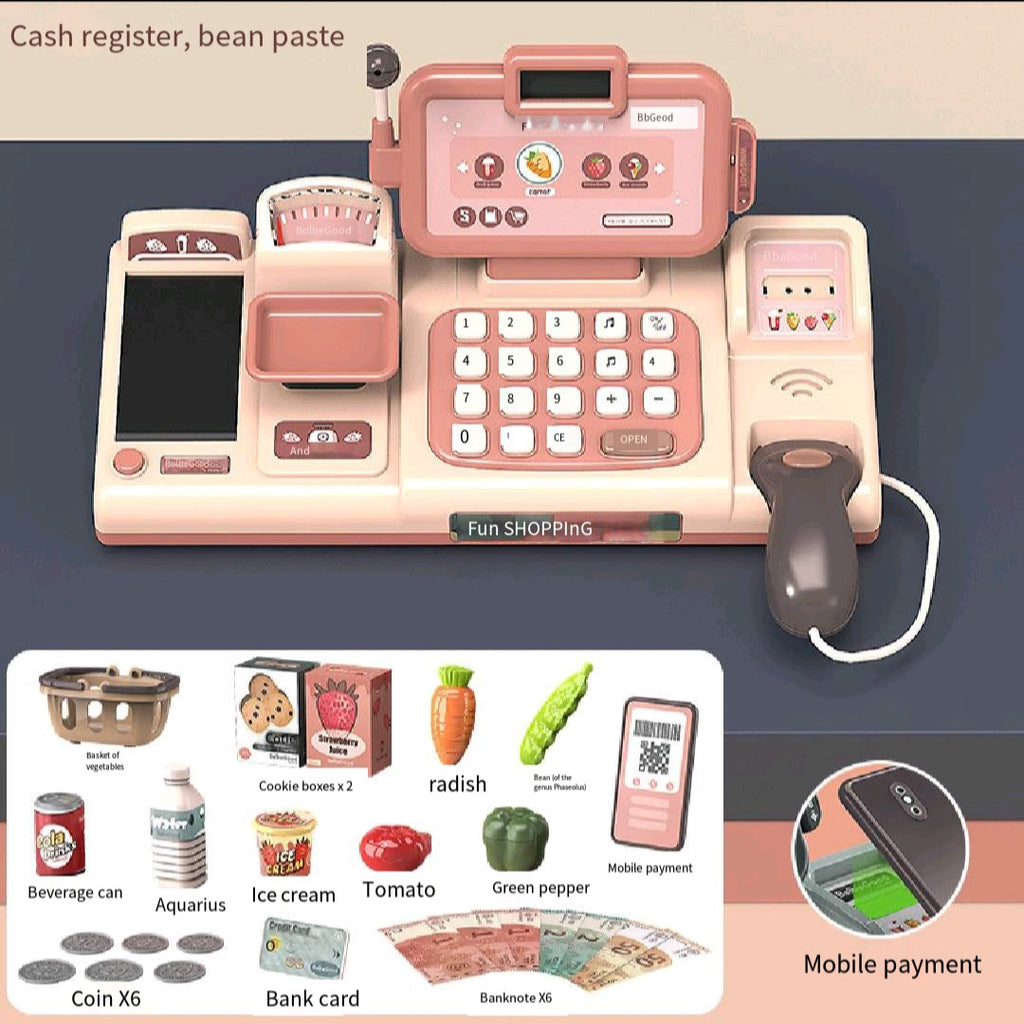Kids Pretend Cash Reg Supermarket Toy Educ Birthday Gift