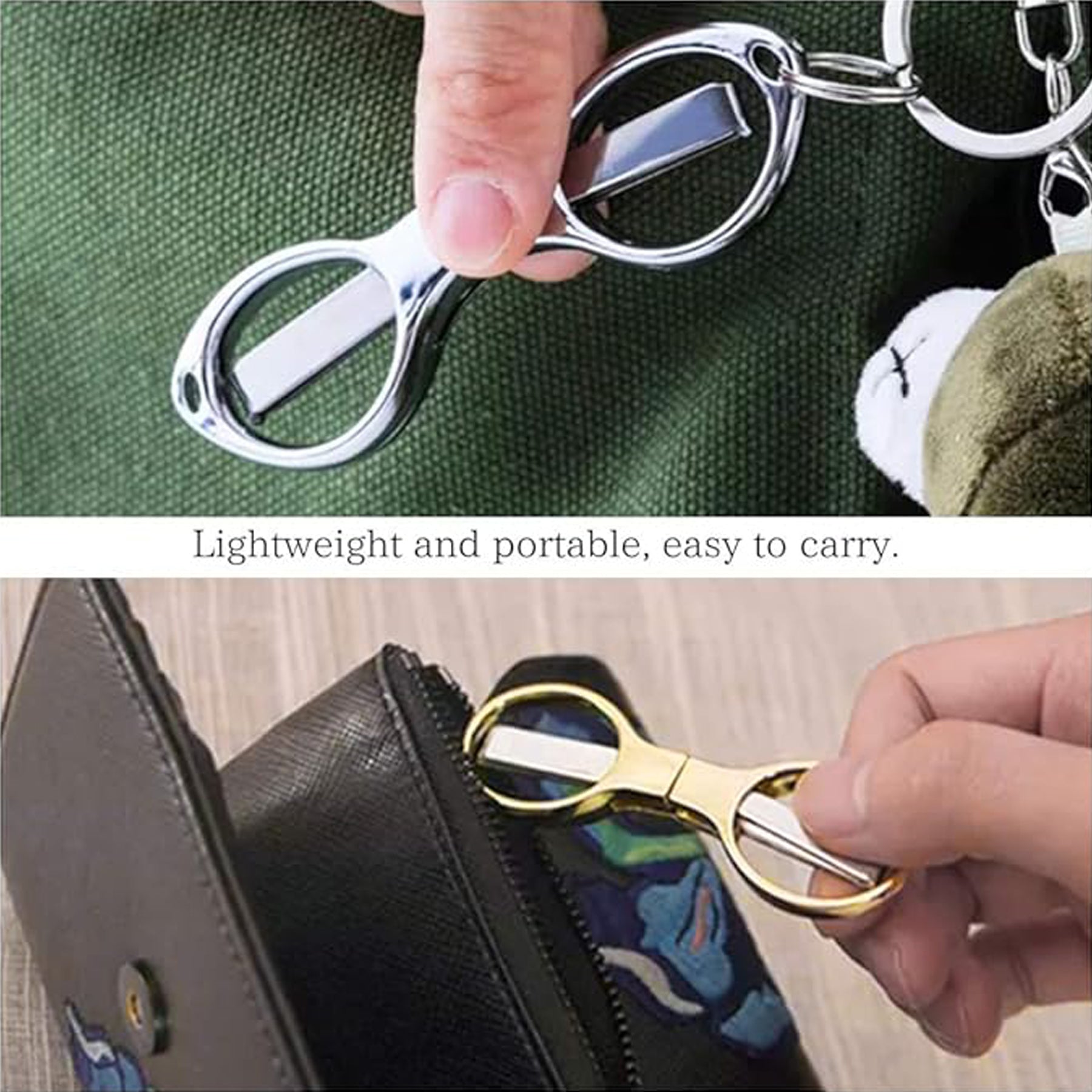 Glasses-Shaped Folding Stainless Steel Scissors