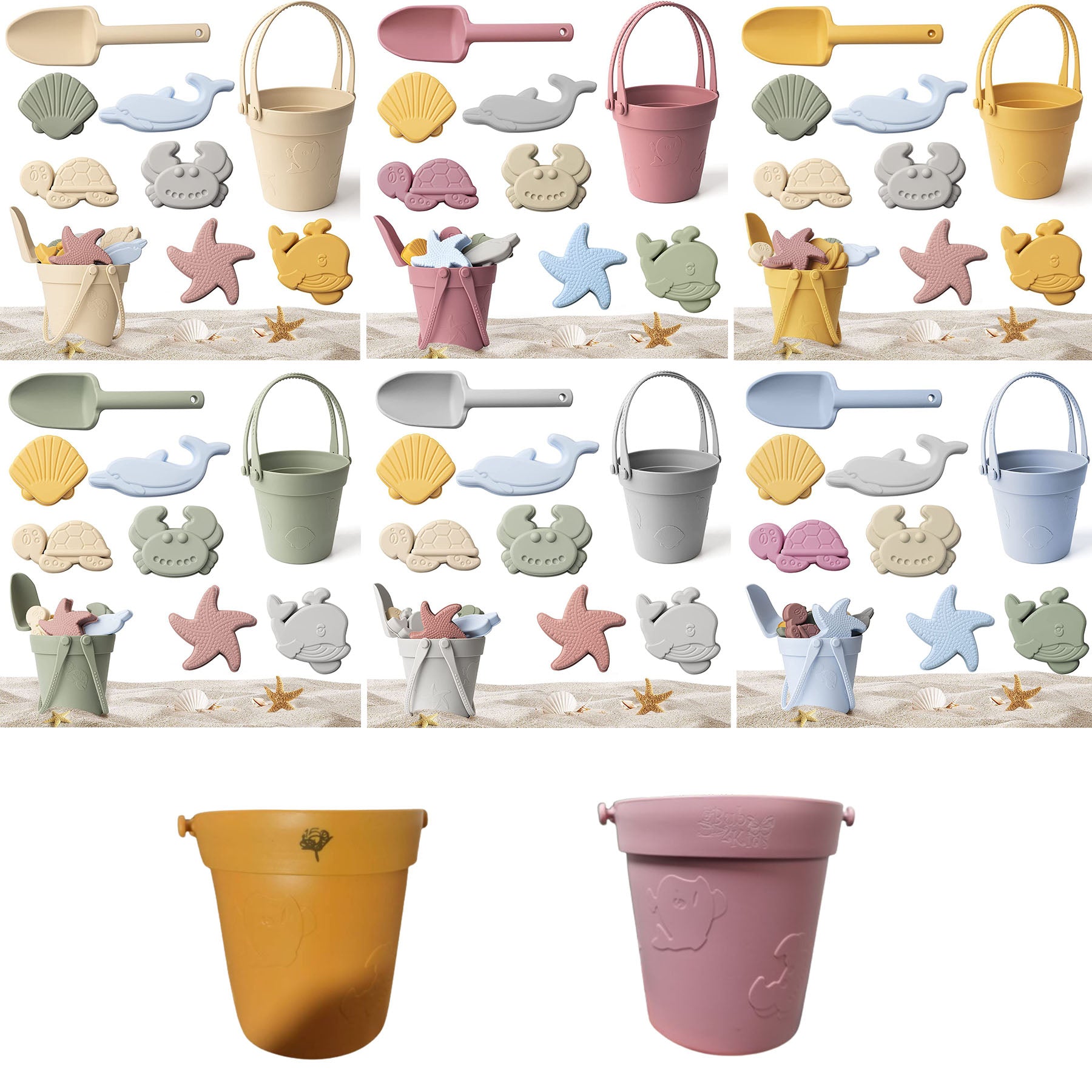 Ocean Beach Silicone Children'S Toy Set With Shovel