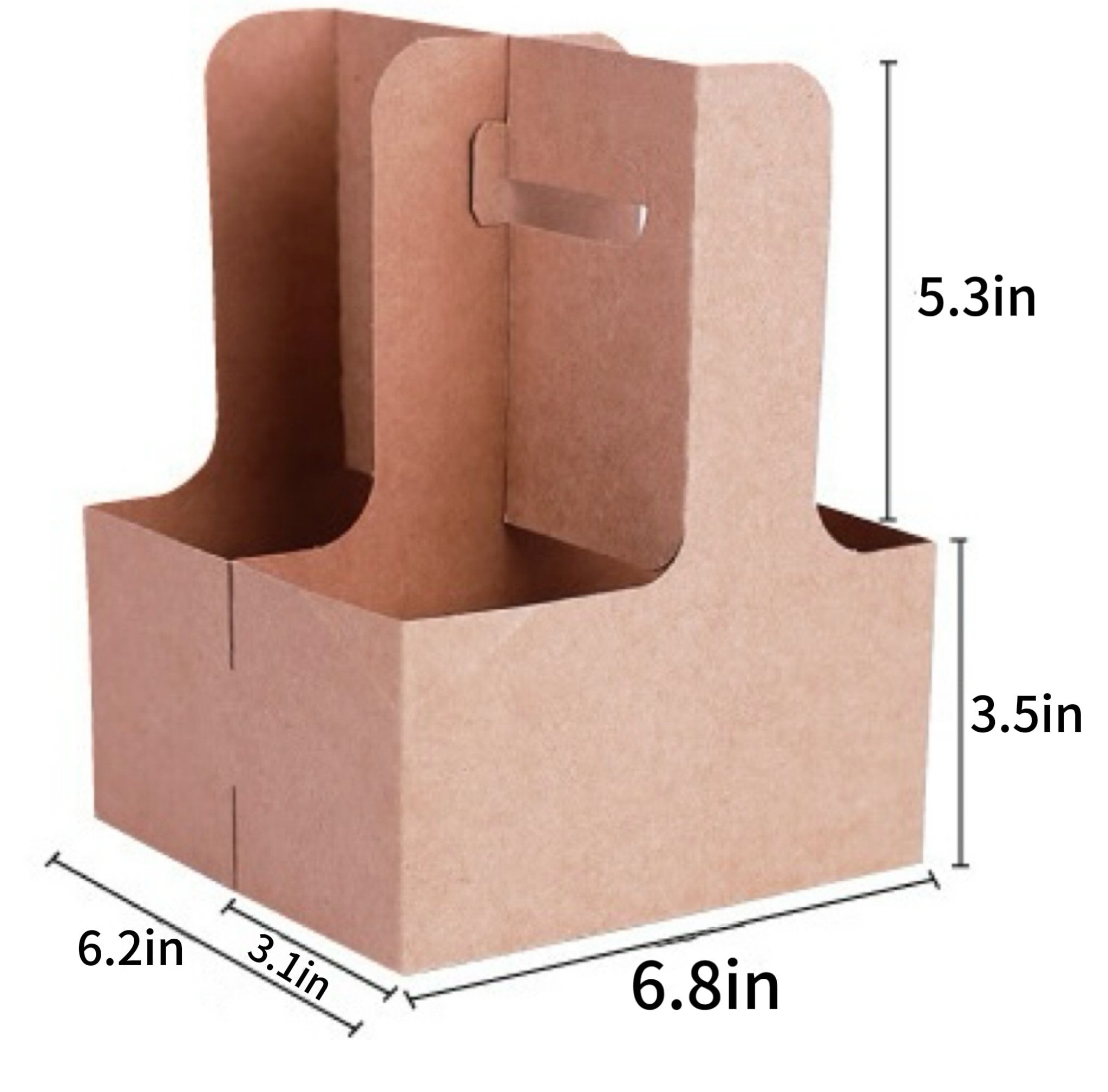 Kraft Paper Hand-Held Four-Cup Holder