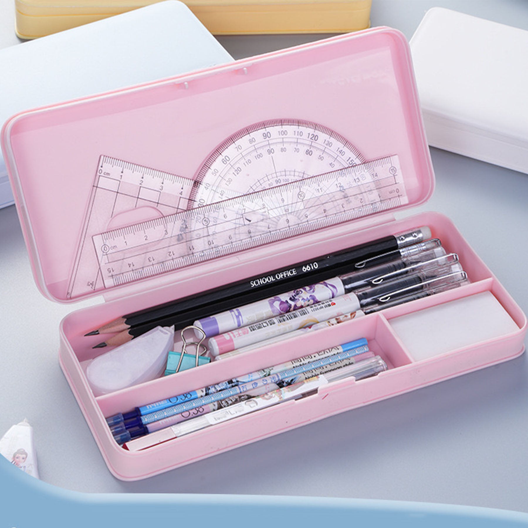 Macaron Themed Pencil Case - Cute Stationery Organizer