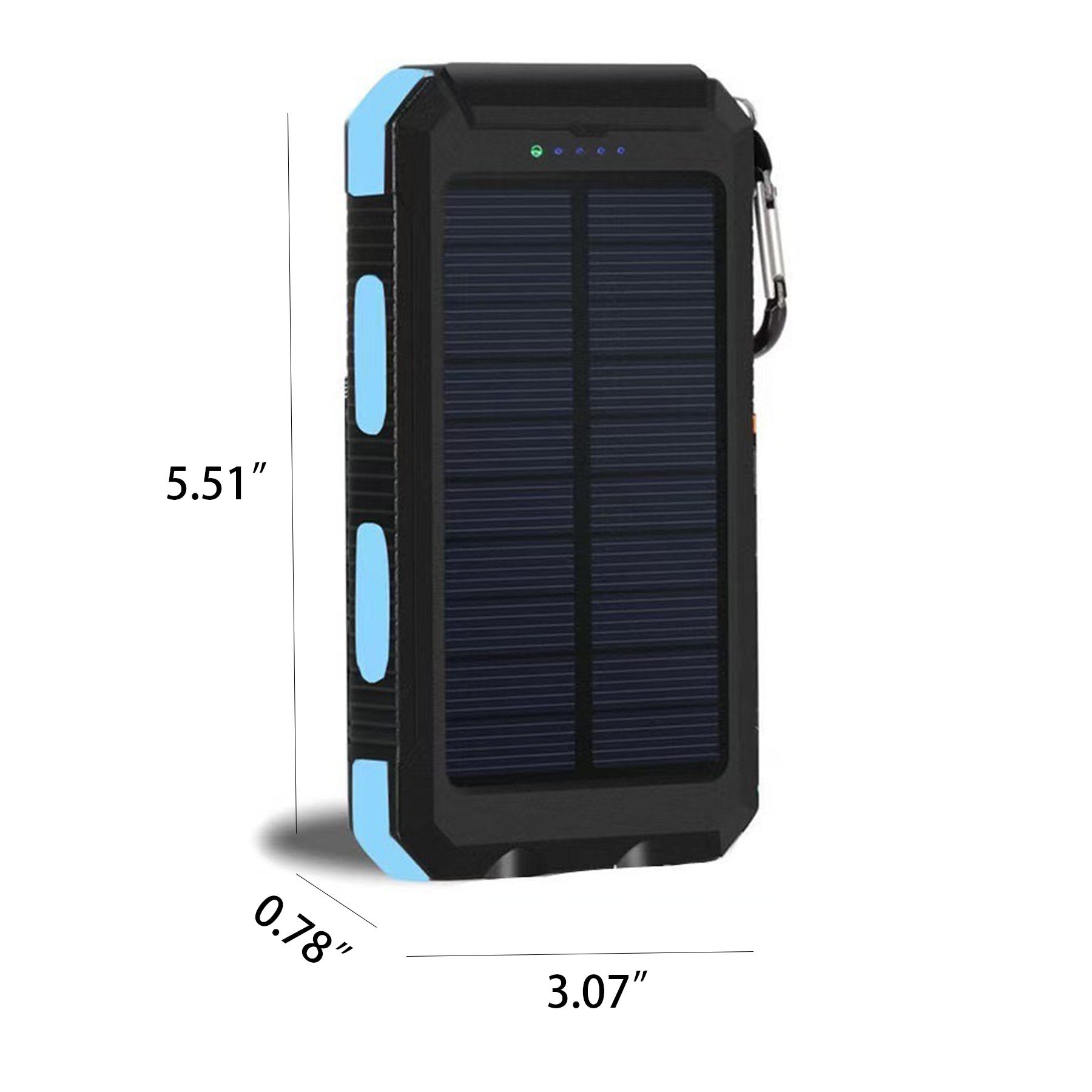 8000mAh Solar Power Bank w/Compass
