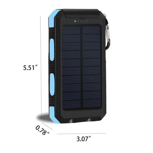 8000mAh Solar Power Bank w/Compass