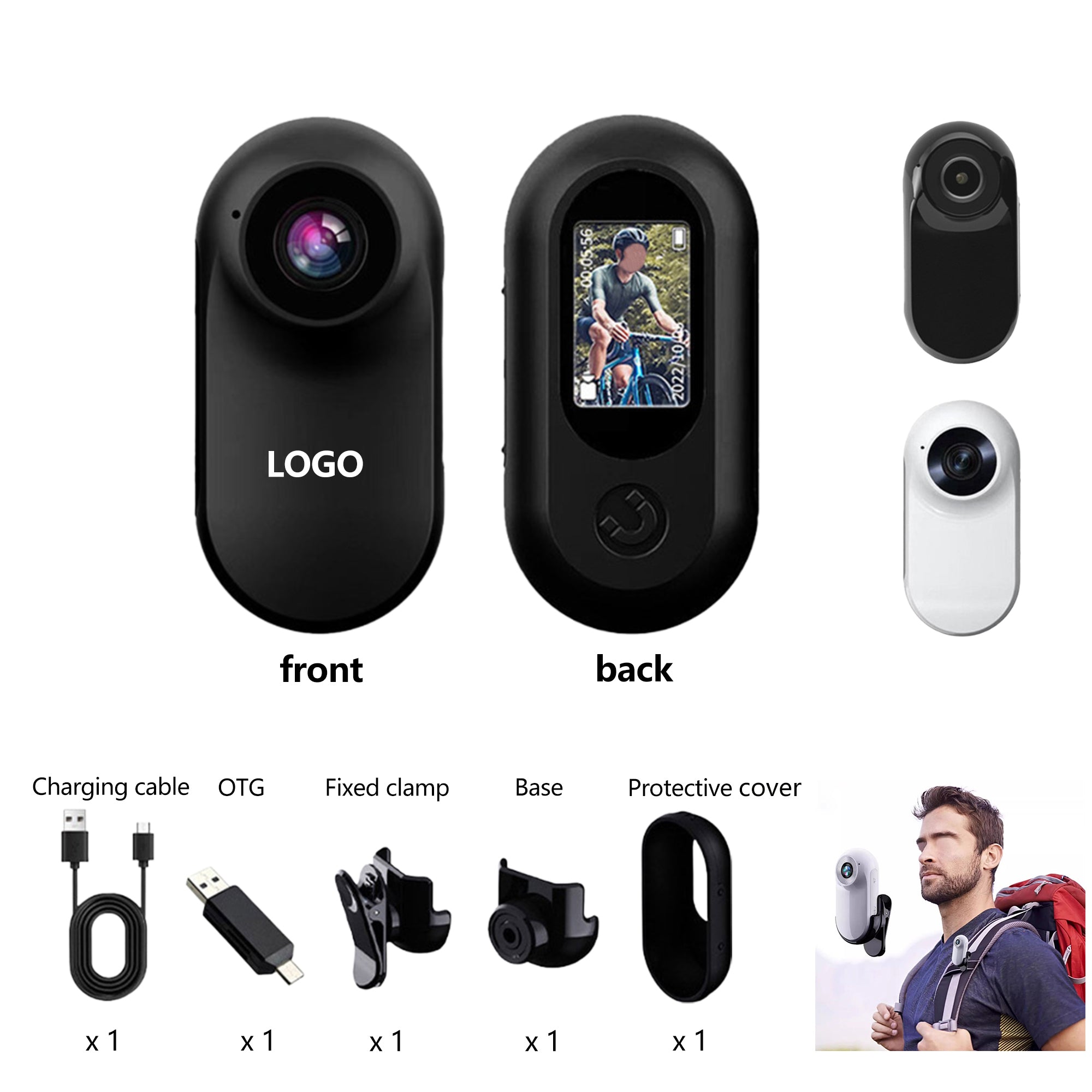 Mini Body Camera Thumb Action Video Recorder With Fixed Clip