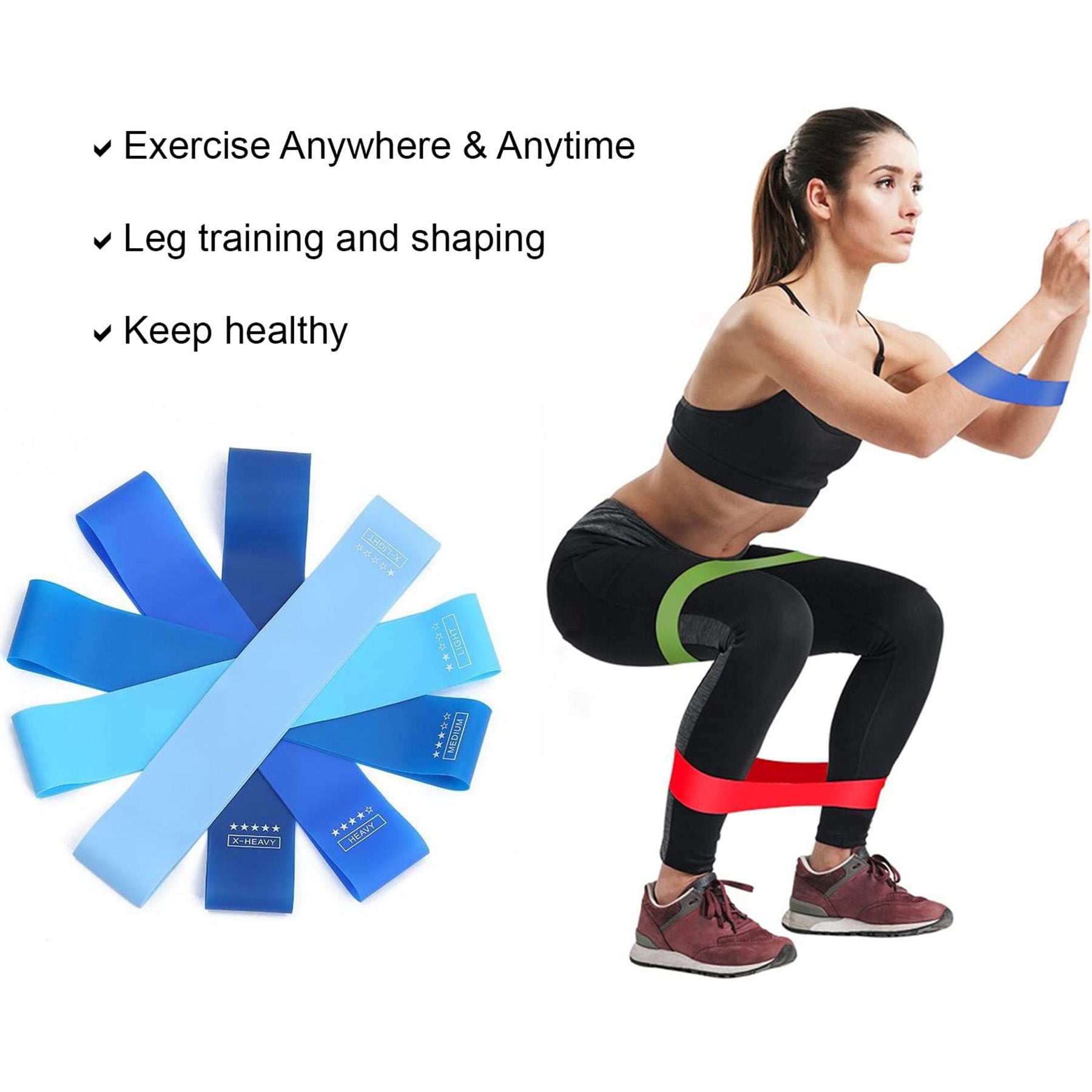 Blue Resistance Bands For Working Out