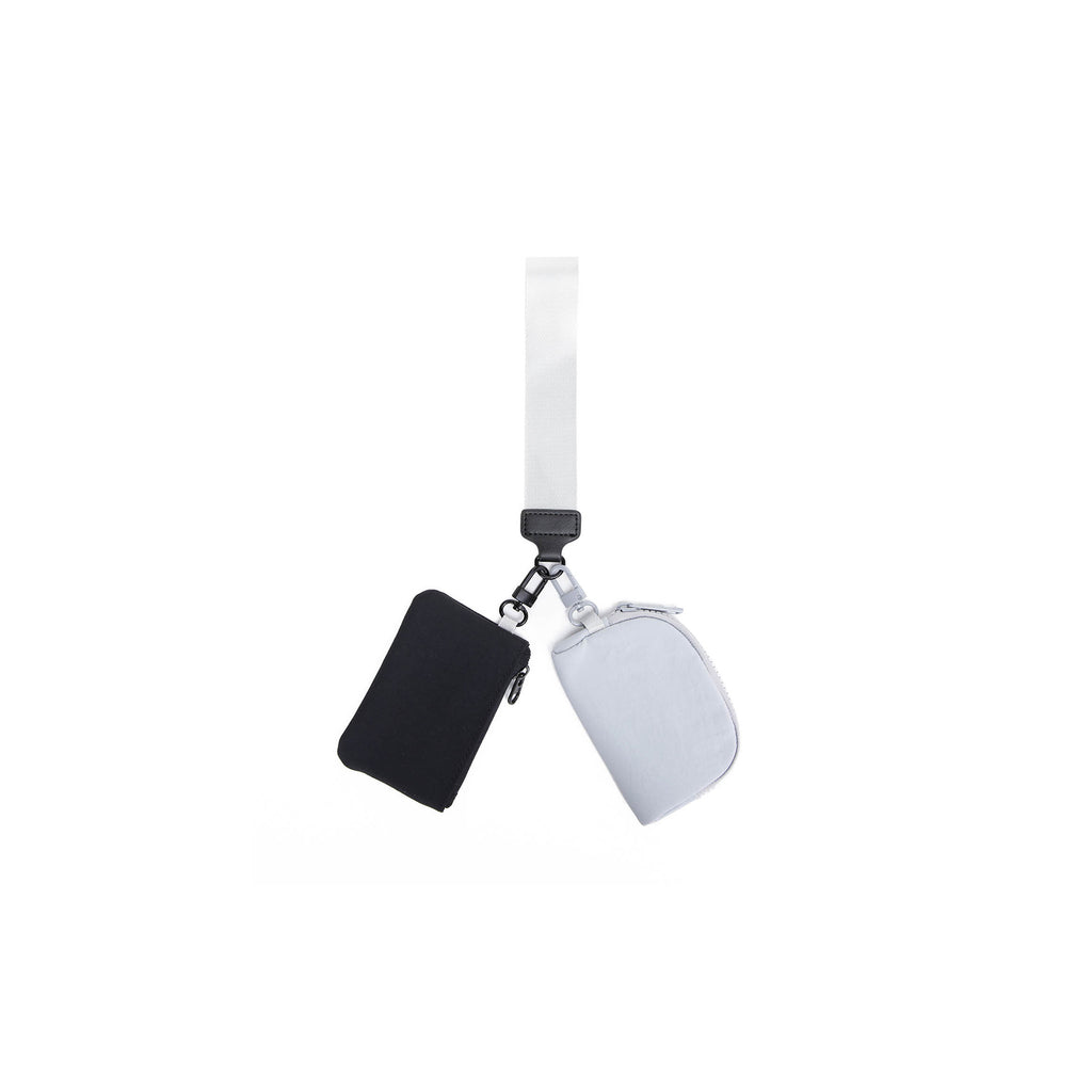 Dual-Zip Wristlet Keychain Wallet