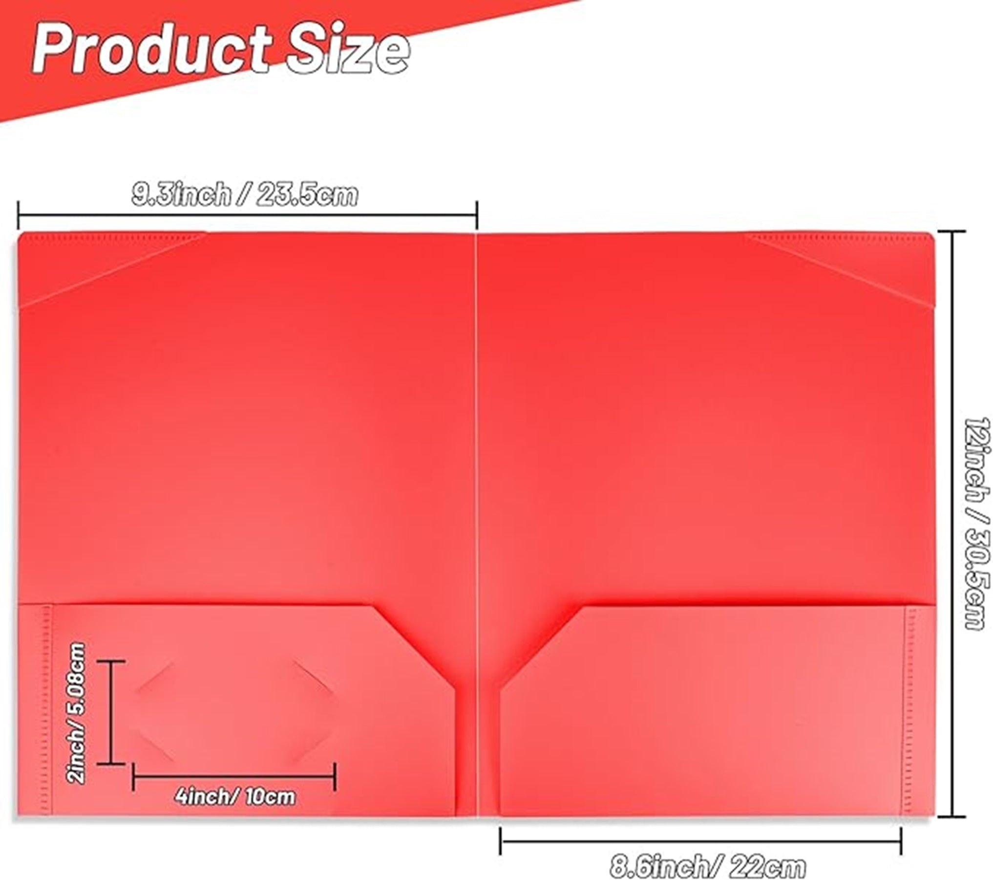 Color Pp Office Study Storage Double Slip Pocket Folders