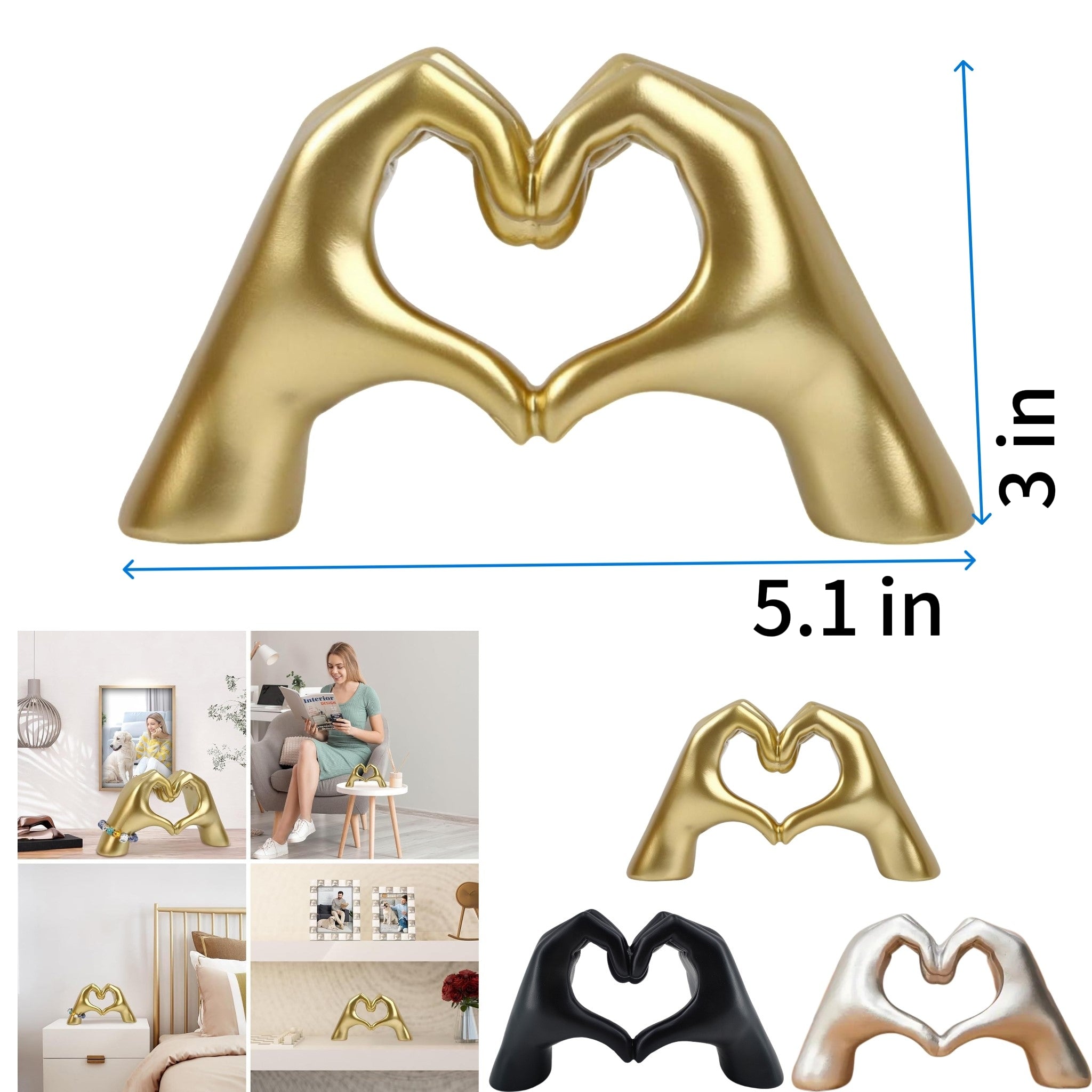 Nordic Style Heart Gesture Ornament