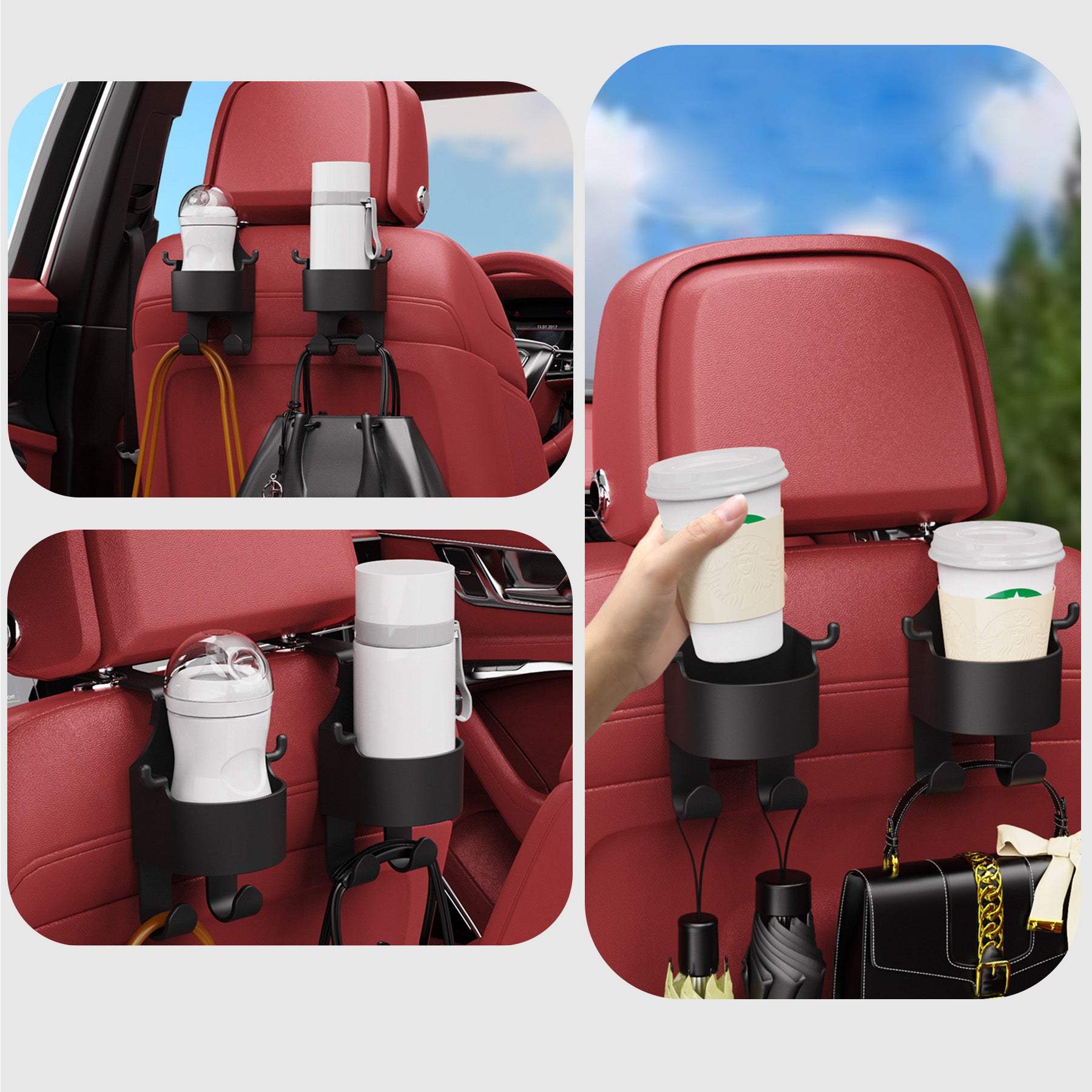 Multifunctional Hook for Car Seat Back