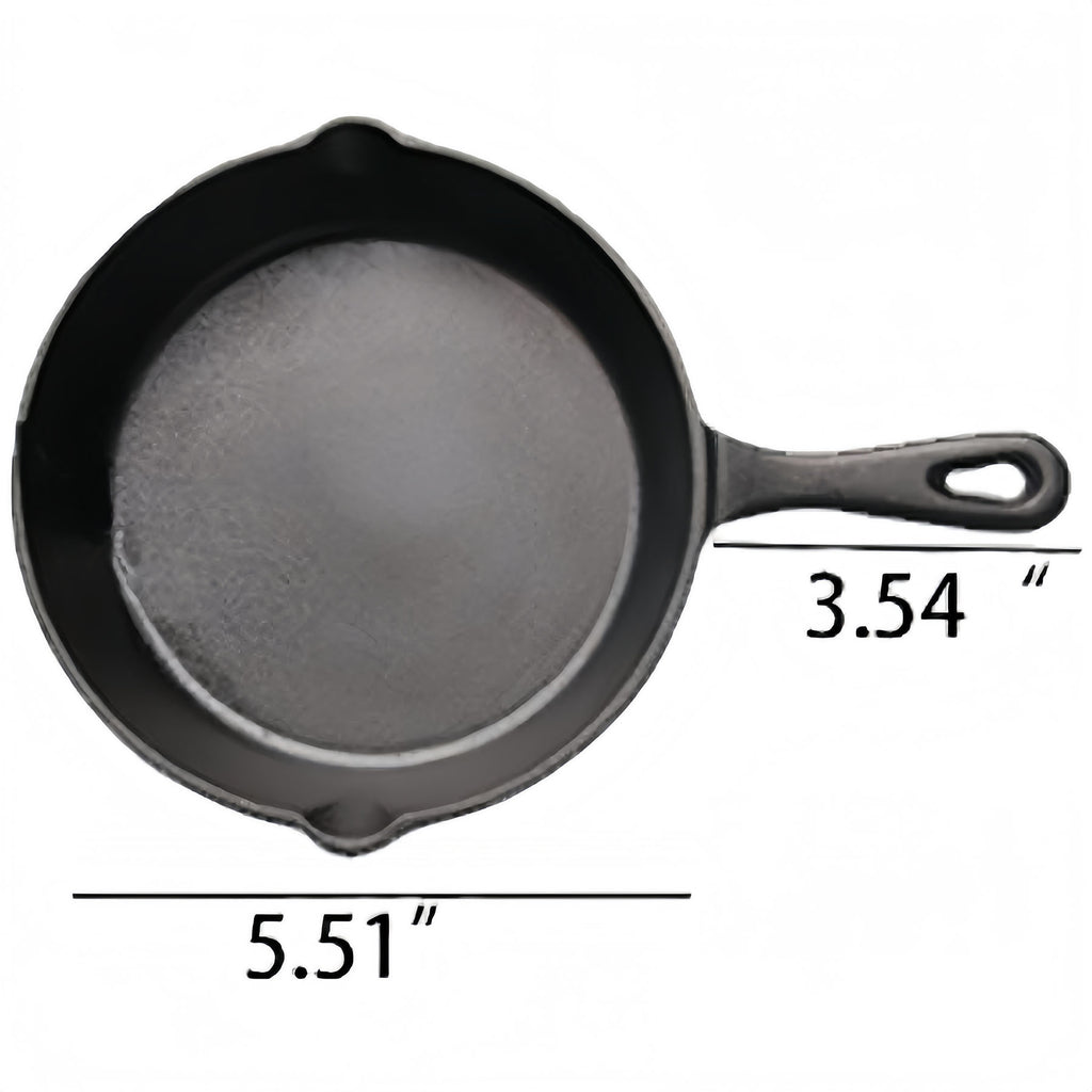 Cast Iron Frying Pan with Teardrop Handle