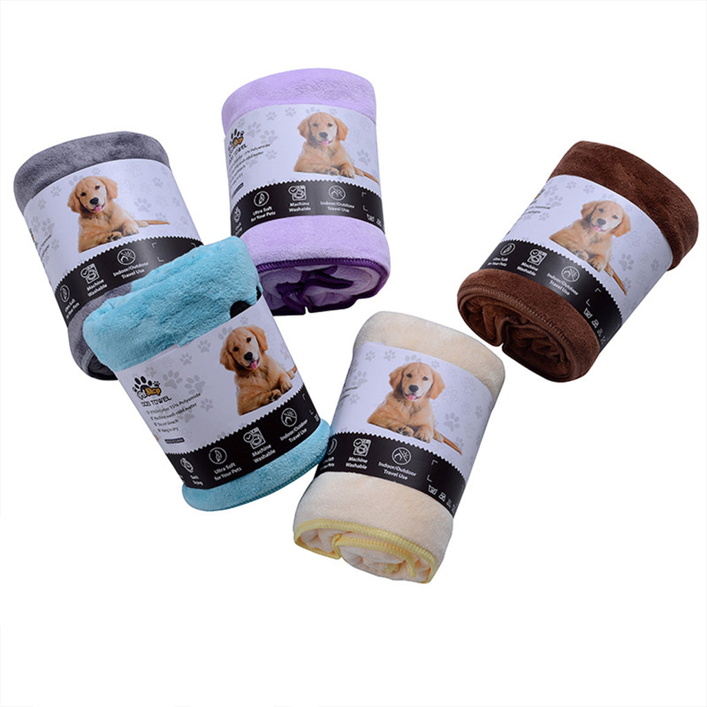 Embroidered Pet Microfiber Absorbent Towel