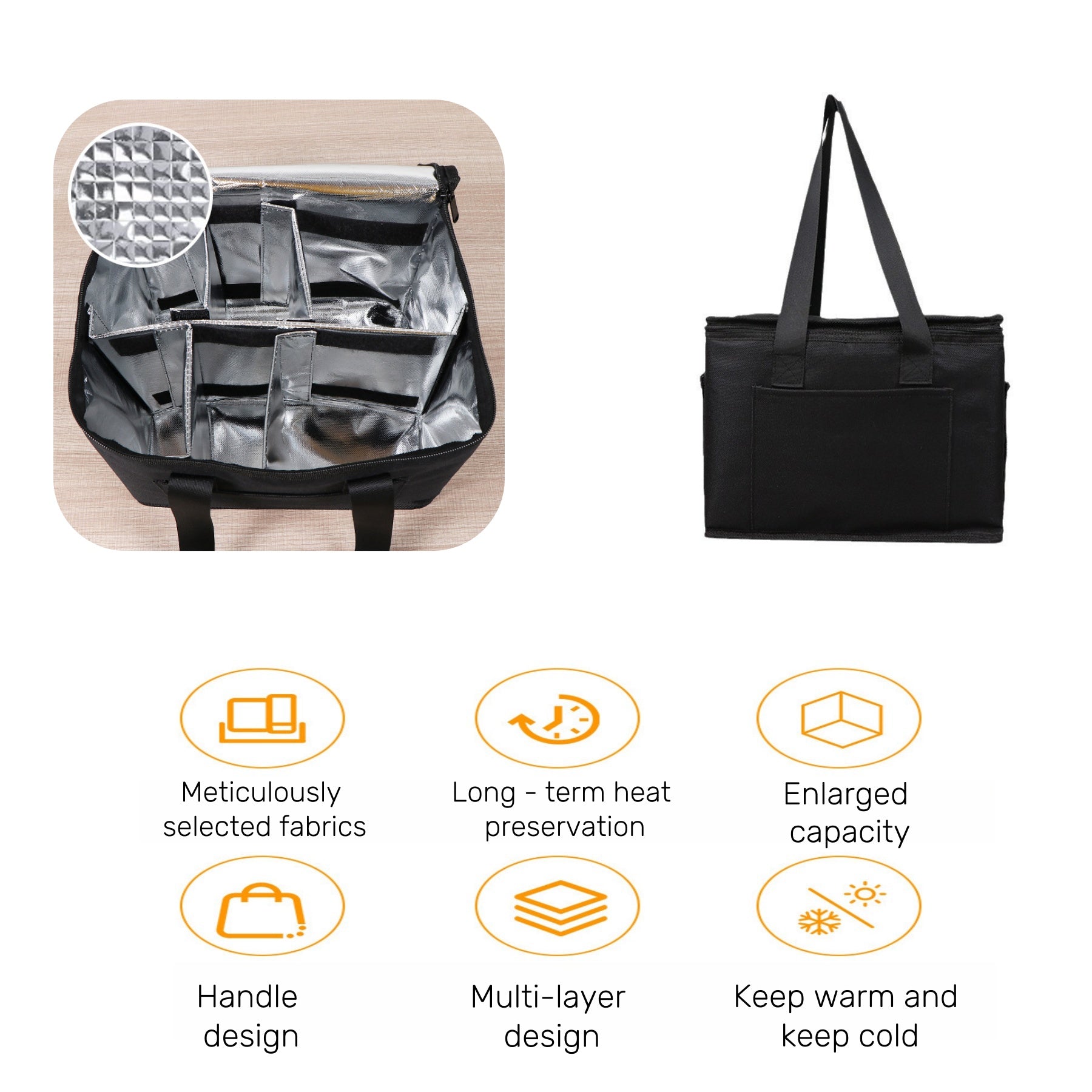Large-capacity Oxford Cloth Fresh-Keeping And Heat-Insulating Bag