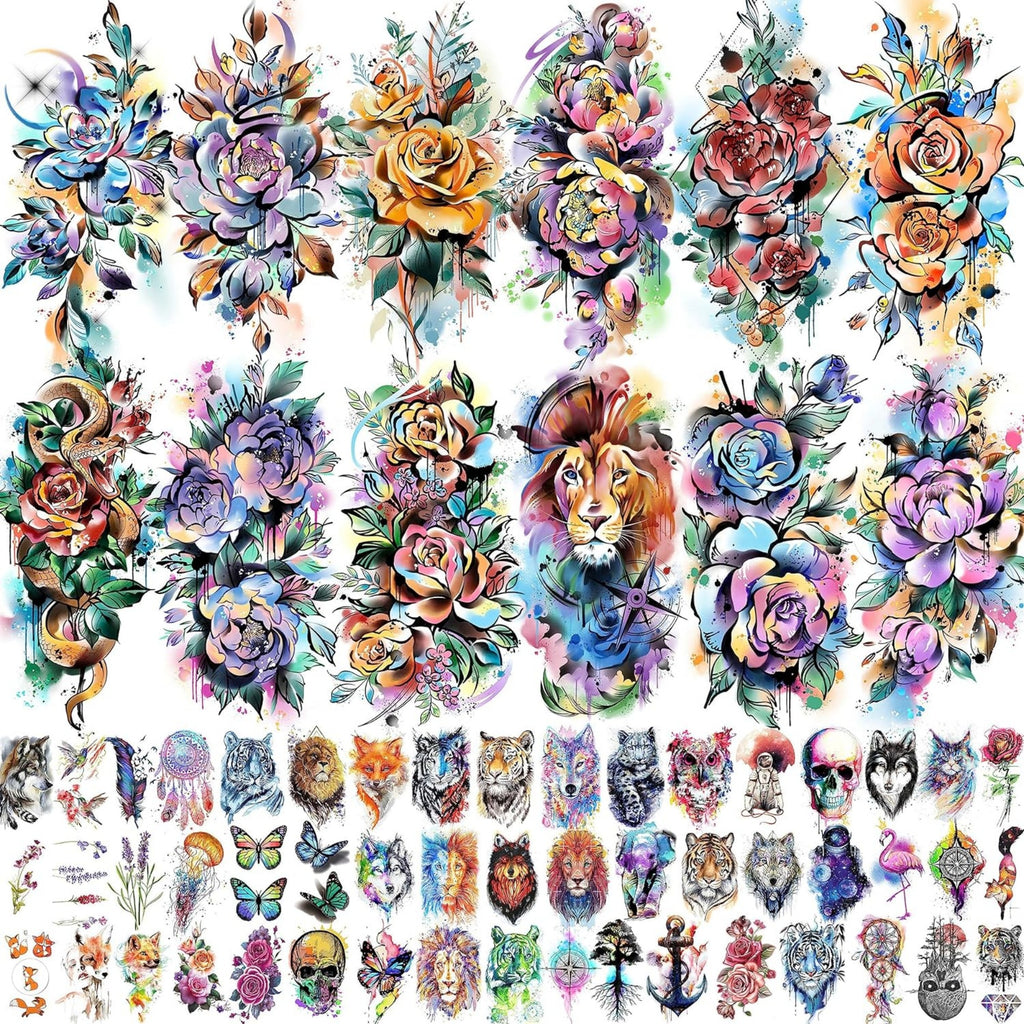 Waterproof Full Arm Realistic Color Custom Temporary Tattoo