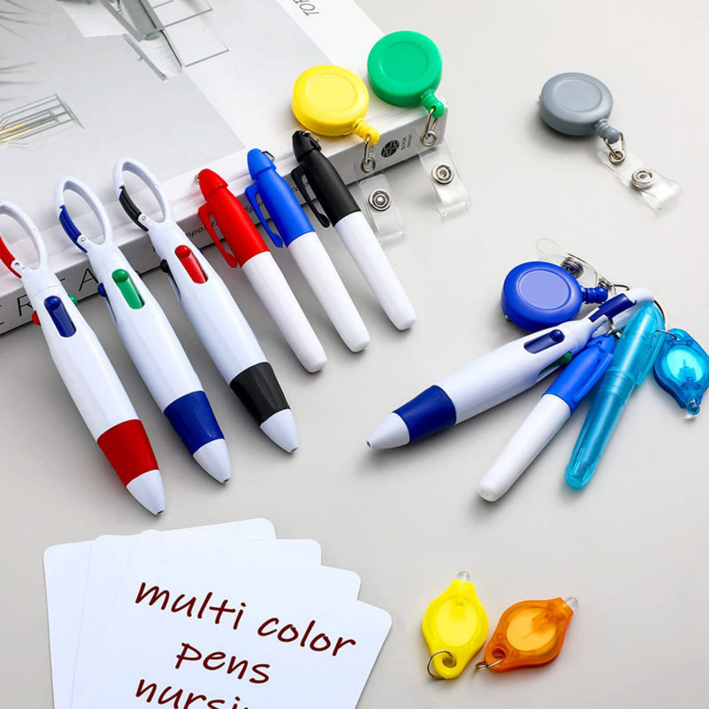 Retractable 4 in 1 Ballpoint Pens
