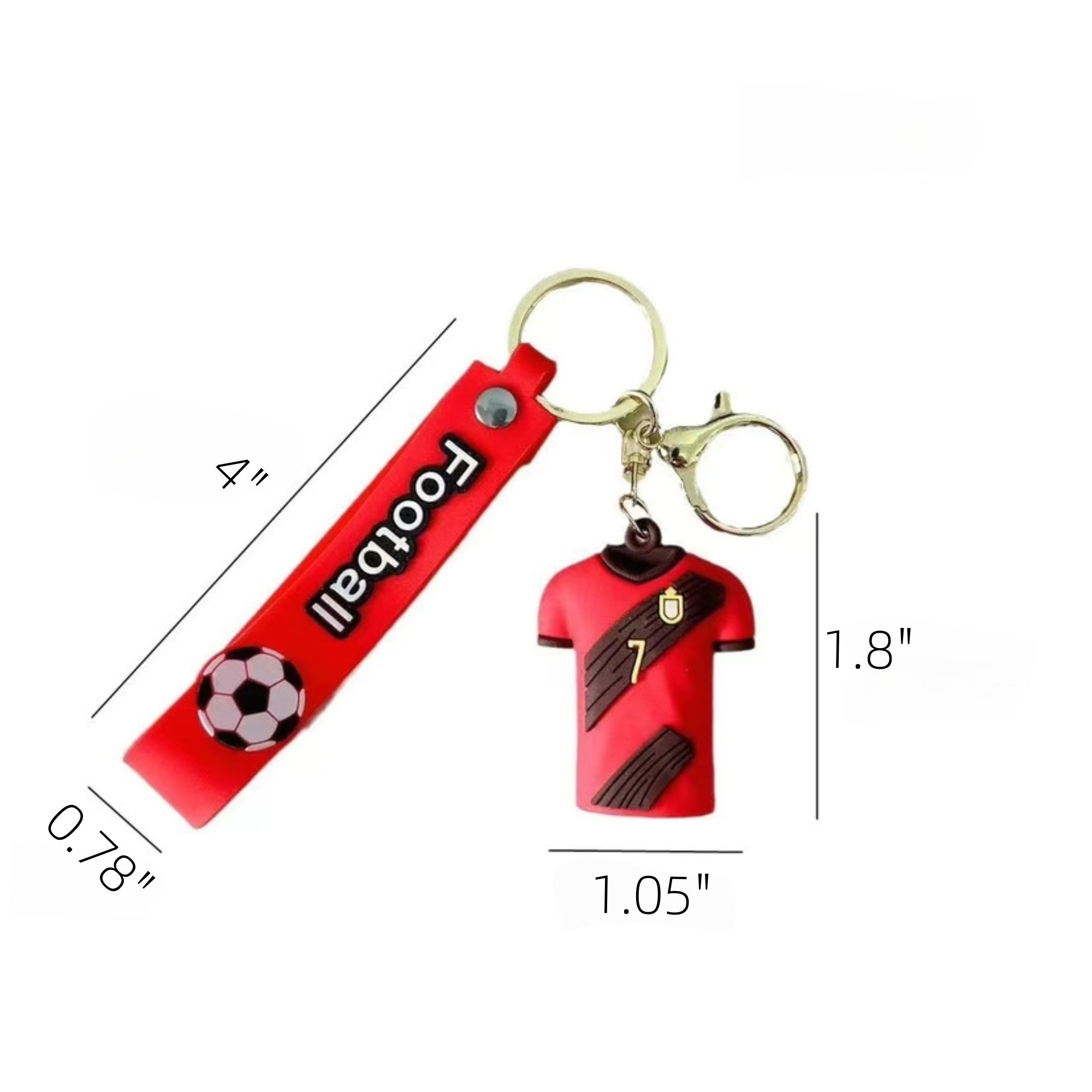 New Football Star Jersey Keychain