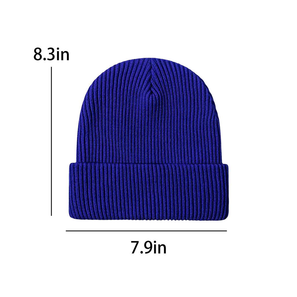 Thick Knit Beanie With Embroidered Logo