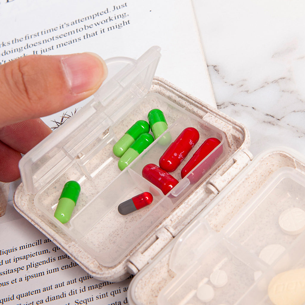 6-Compartment Portable Pill Storage Box