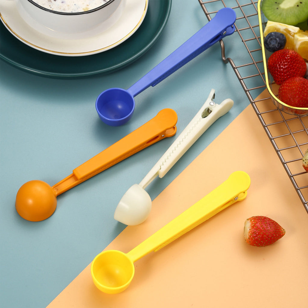 Household 2 In 1 Coffee Spoon Sealing Clip