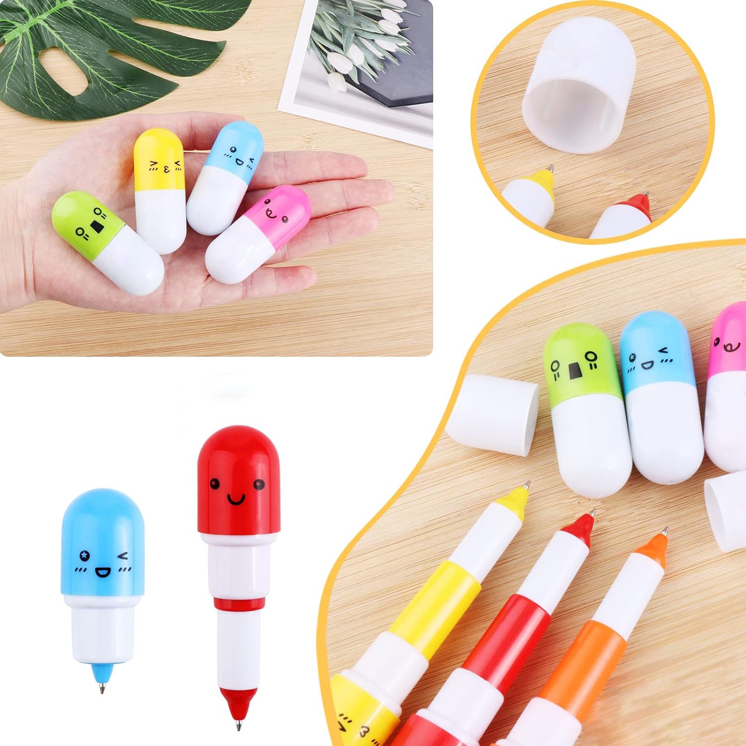 Retractable Capsule Pill Ballpoint Pen