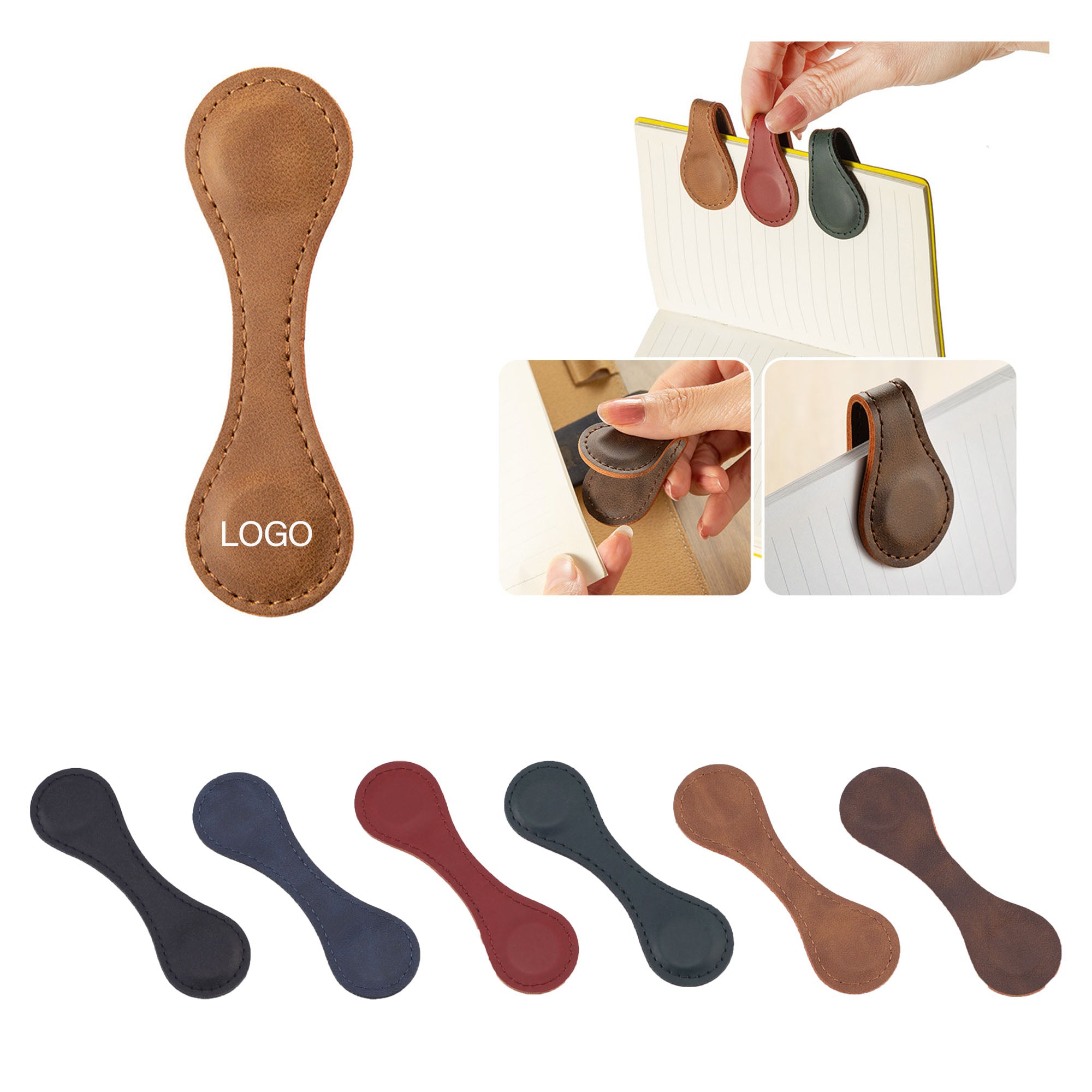 Magnetic Leather Bookmarks