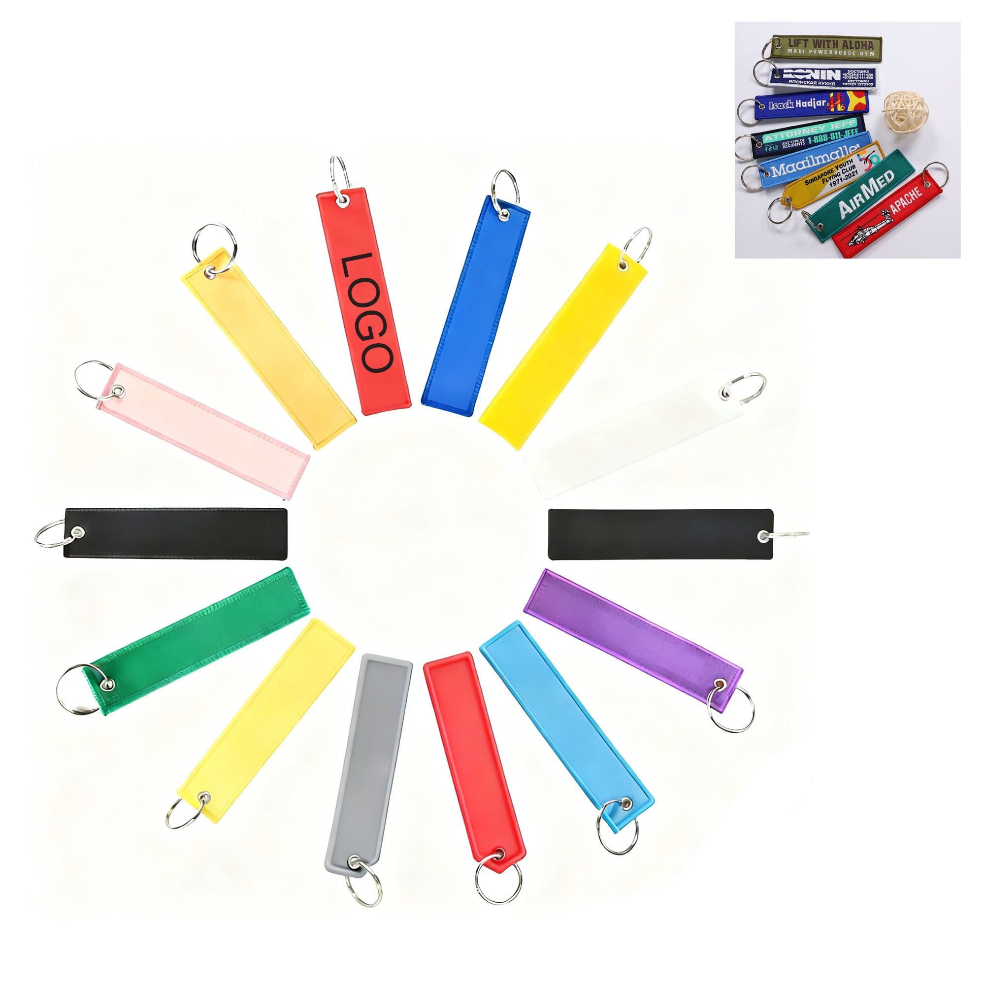 Embroidery Keychain Key Ring Accessories