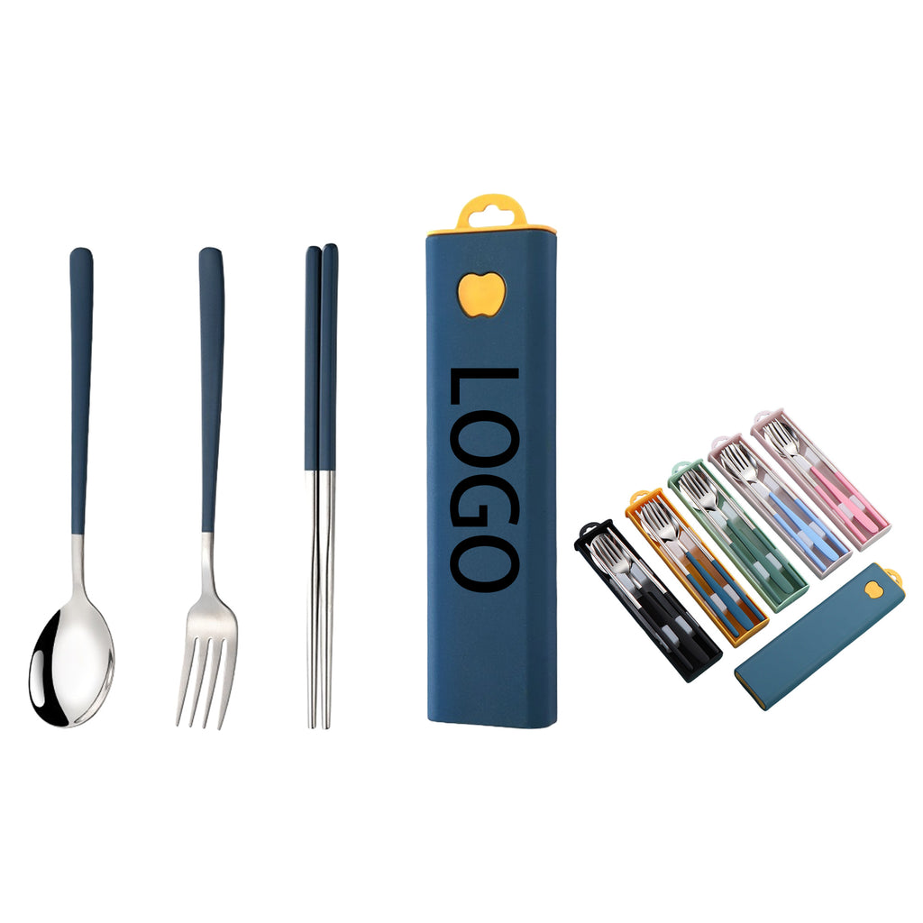 Stainless Steel Utensil Set-Spoon, Fork & Chopsticks