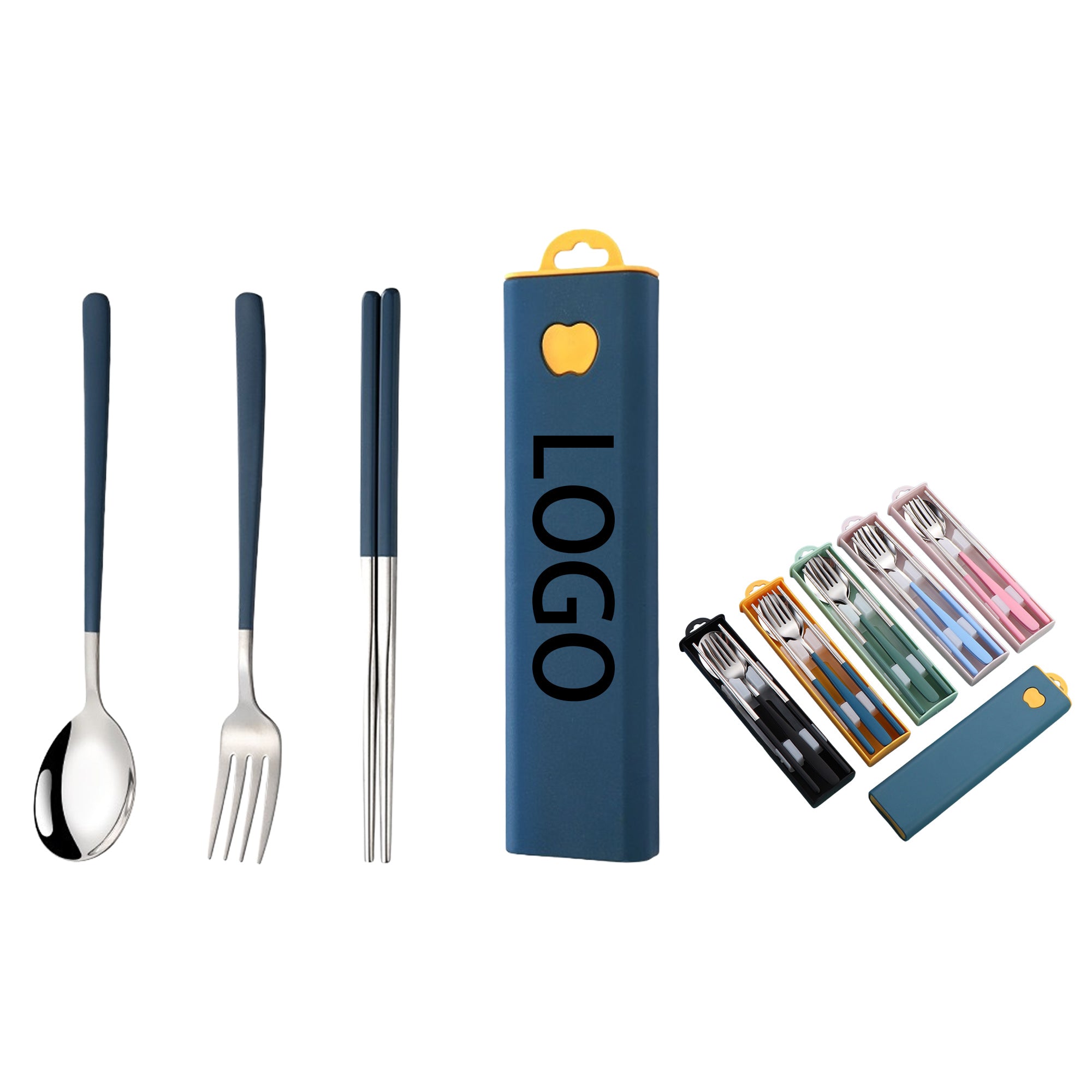 Stainless Steel Utensil Set-Spoon, Fork & Chopsticks
