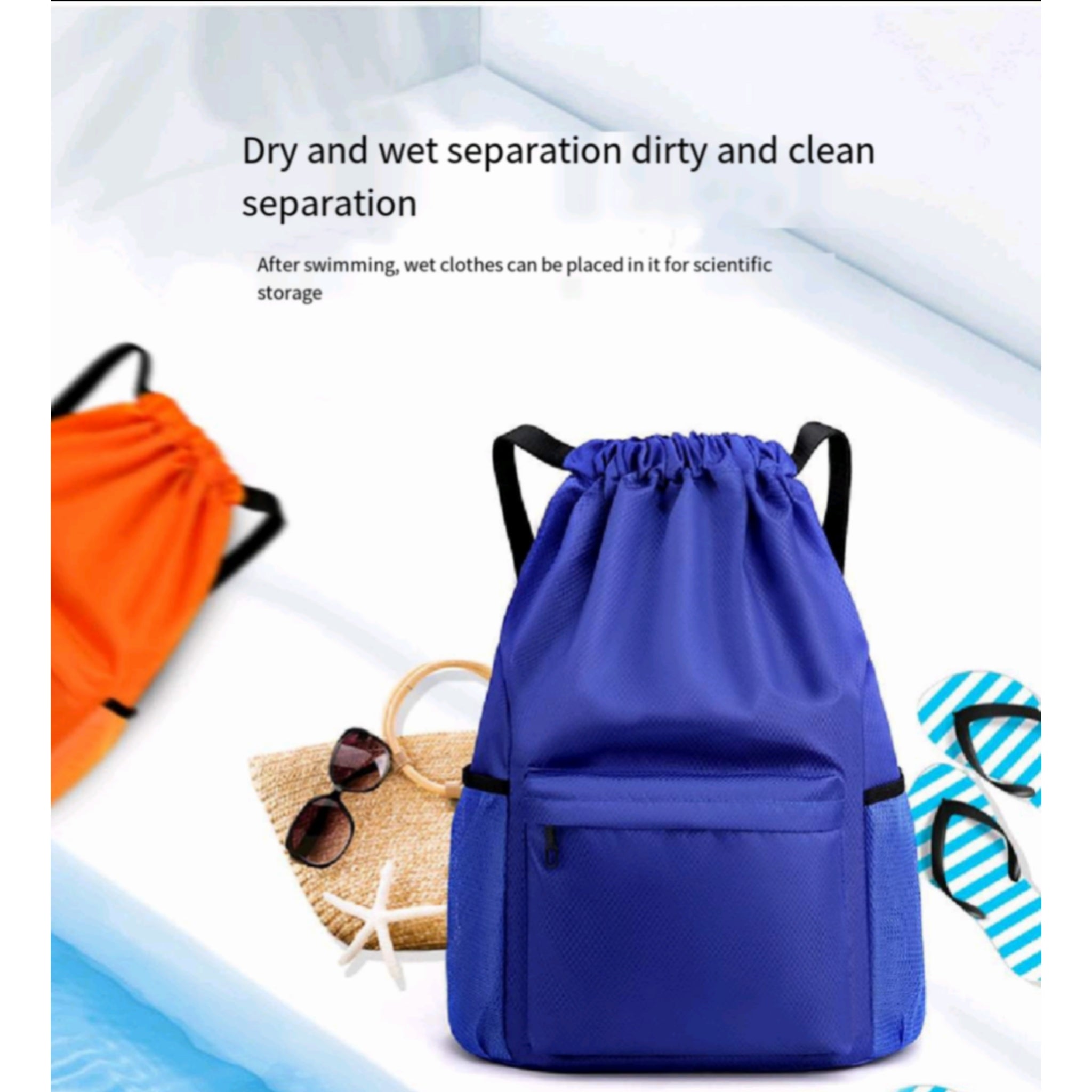 Multi Purpose Dry Wet Separation Drawstring Bag