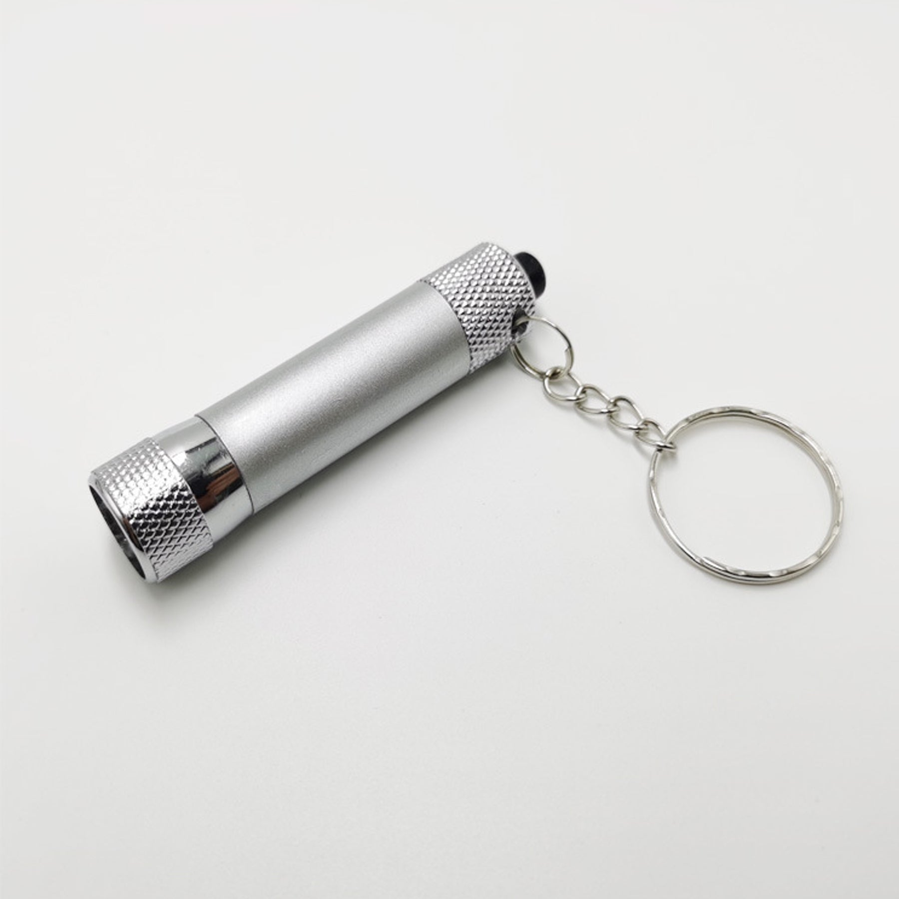 Bright Aluminum Alloy Flashlight With Keychain