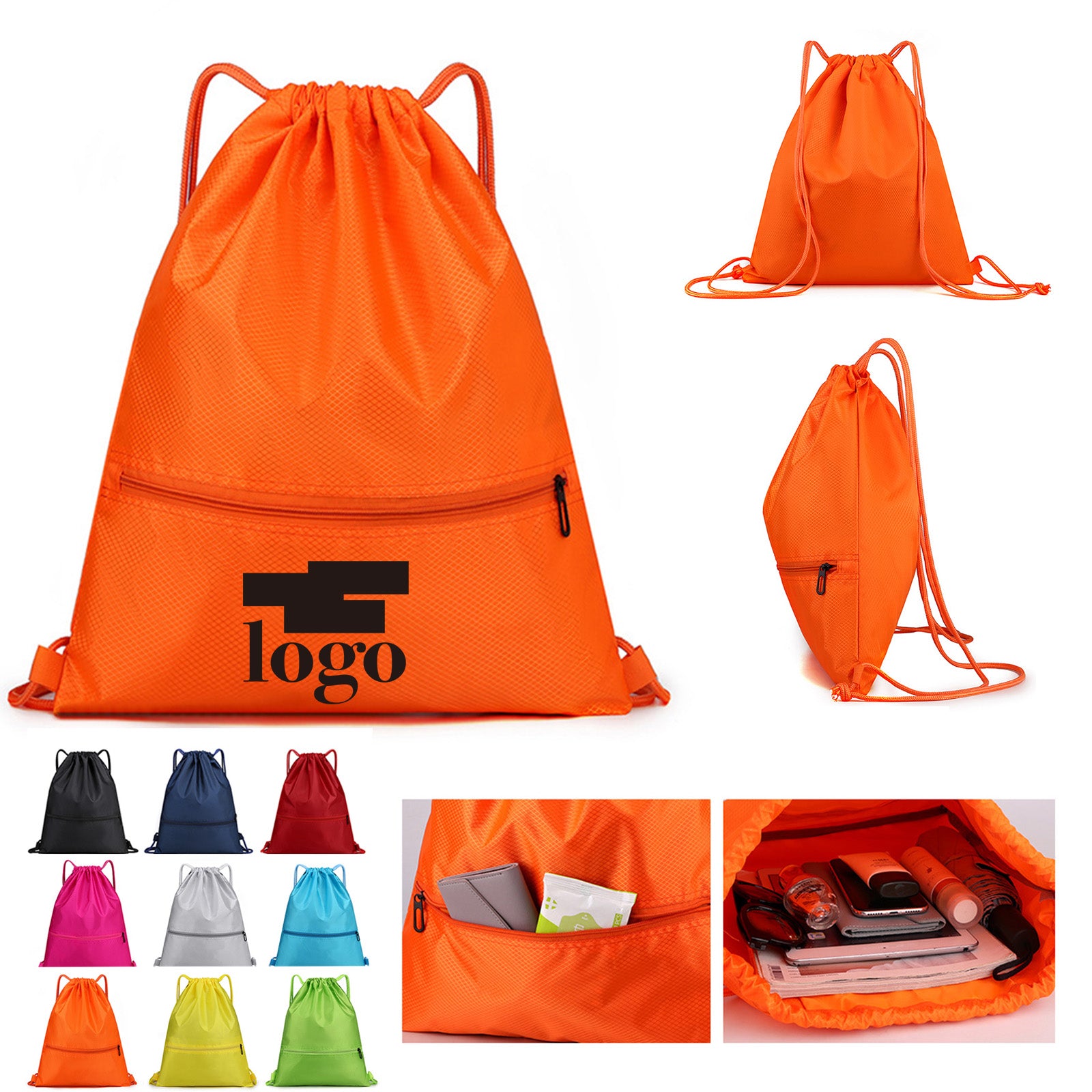 Drawstring Basketball Backpack Bag
