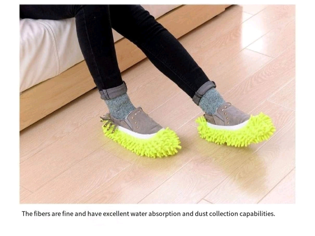 Machine Washable Chenille Mop Slippers House Cleaning