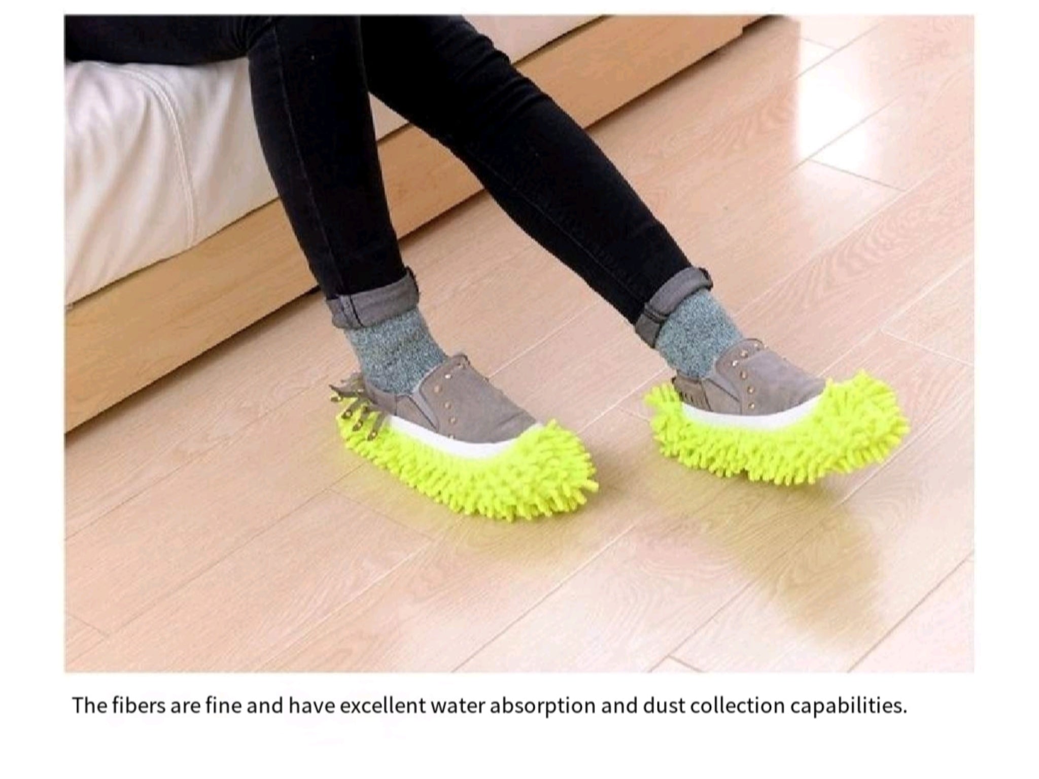 Machine Washable Chenille Mop Slippers House Cleaning