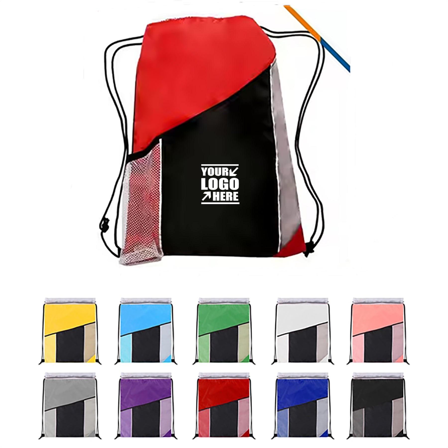 Outdoor Mesh Pocket Zipper Gym Sports Backpack