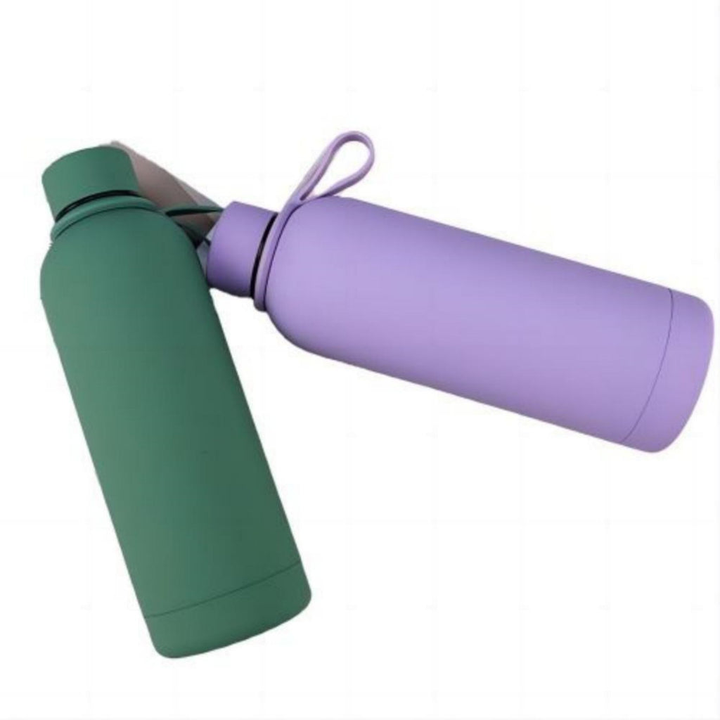 Double Wall Insulated Water Bottle With Silicone Handle