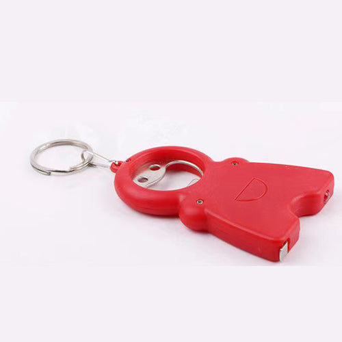4-In-1 Keychain With Bottle Opener, Flashlight, Tape Measure