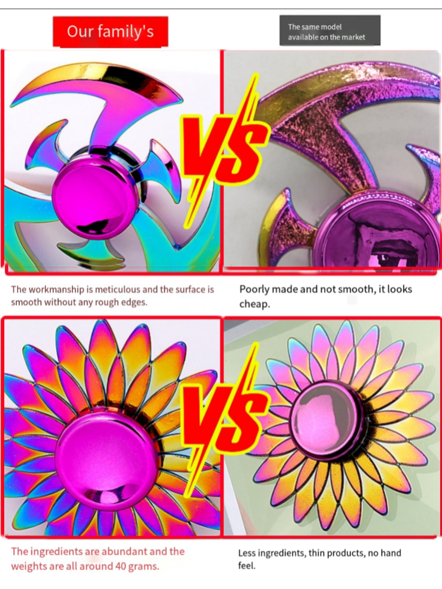 Colorful Alloy Finger Spinner