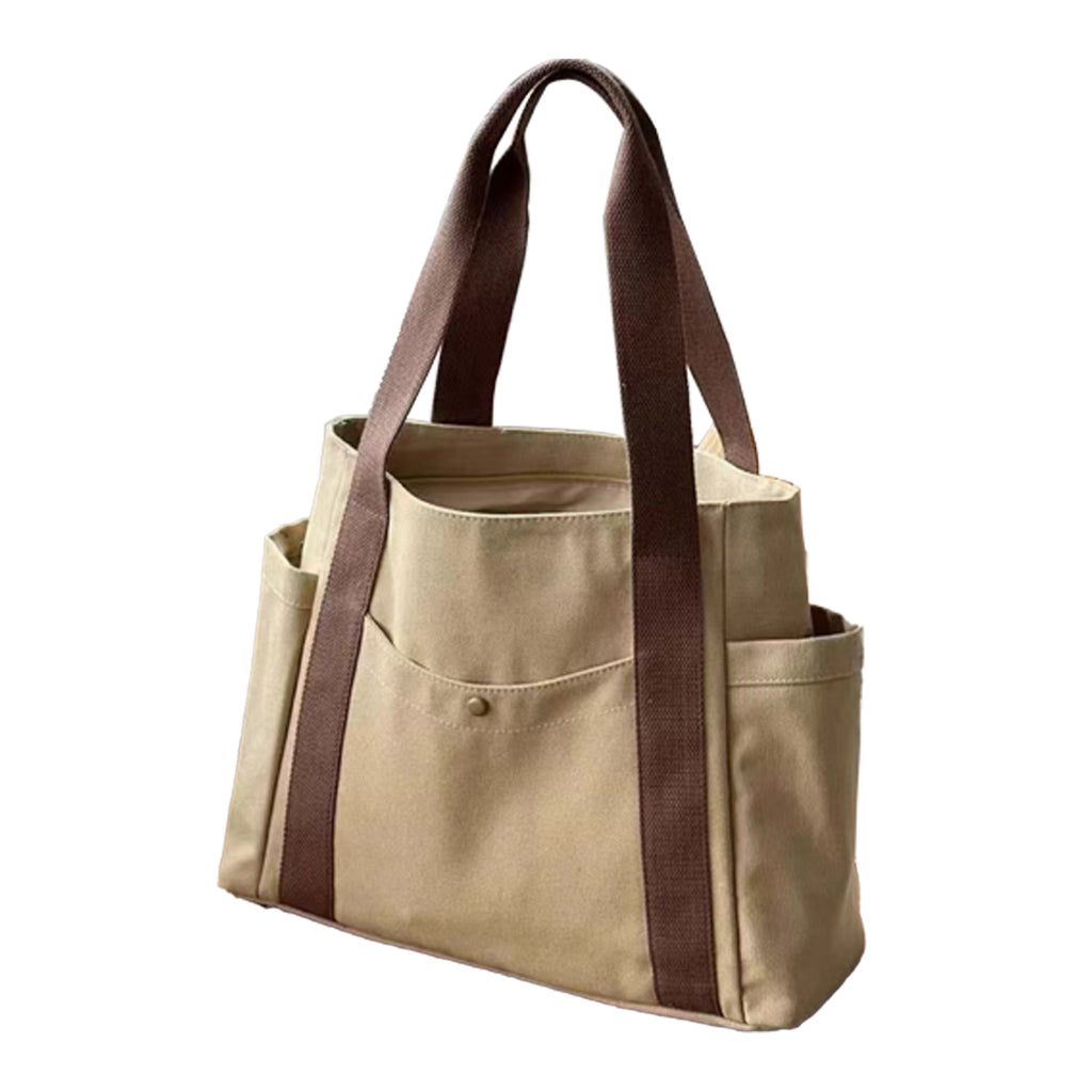 Multi Compartment Canvas Women Tote Bag
