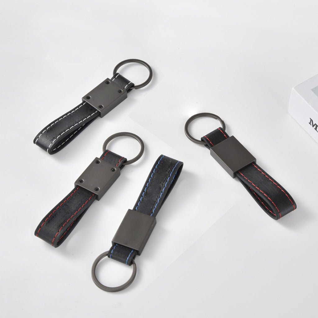 Leather And Alloy Keychain