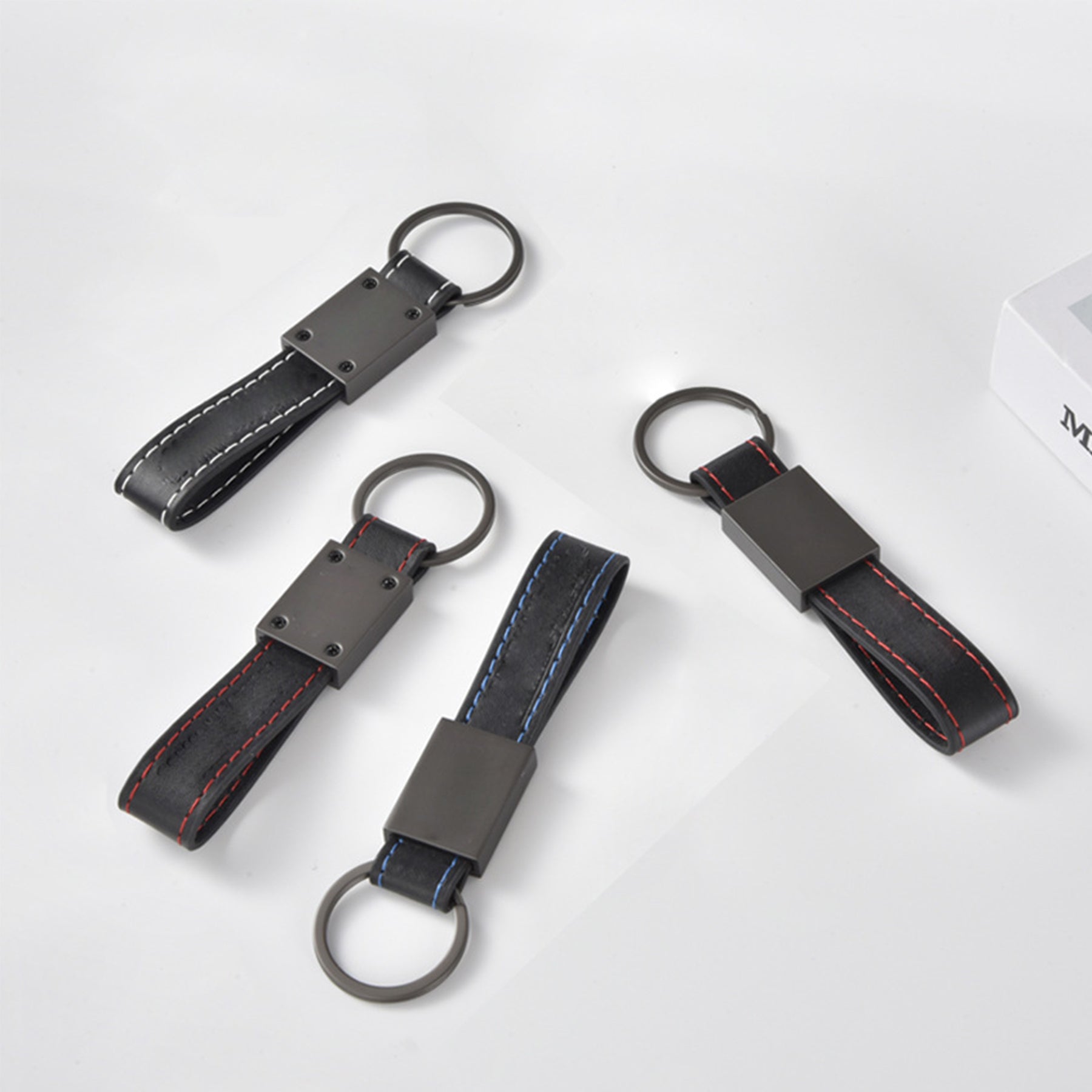 Leather And Alloy Keychain
