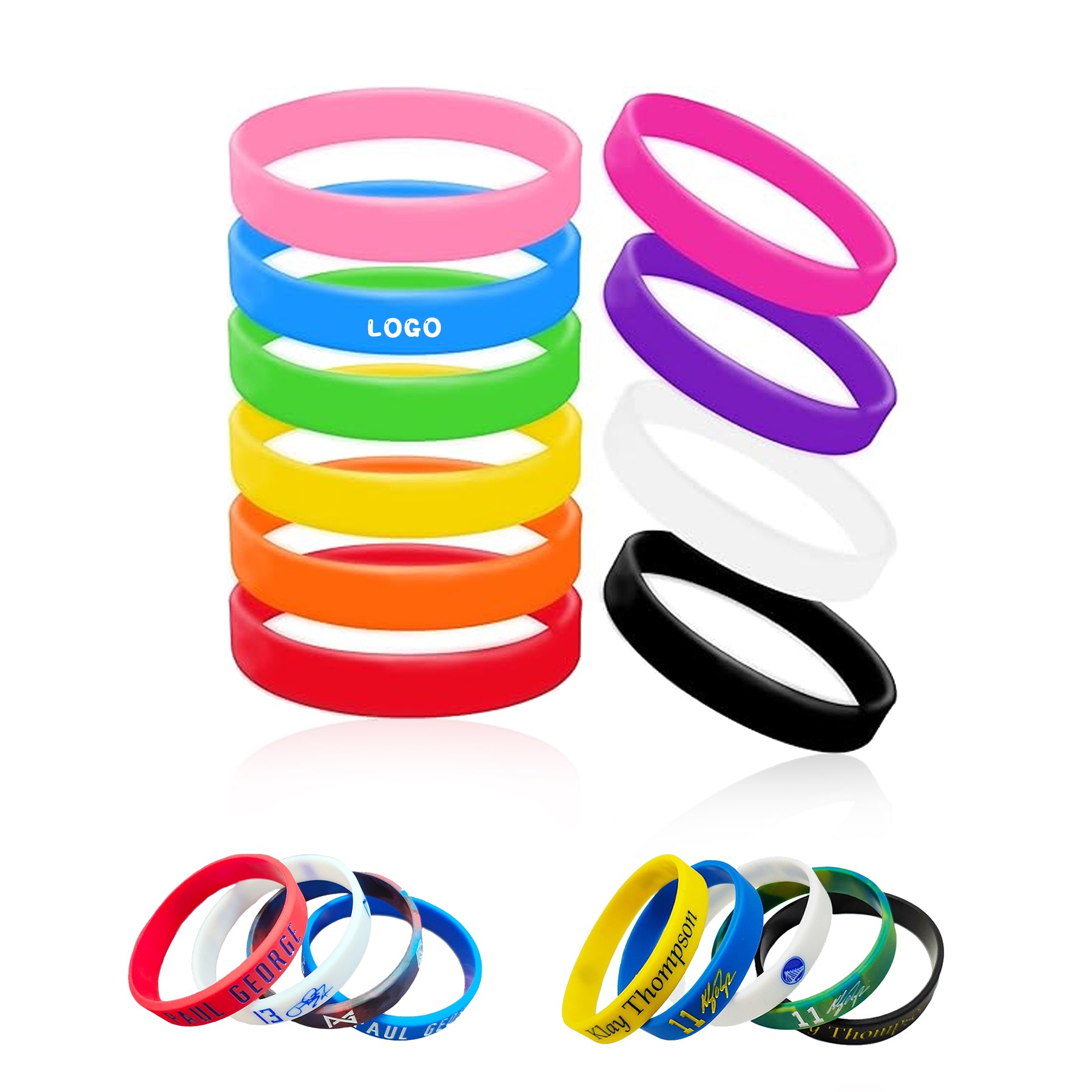 Silicone Wristbands Rubber Band Bracelets