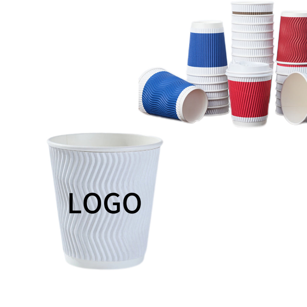 Double-Wall Disposable 12 oz Corrugated Paper Cup