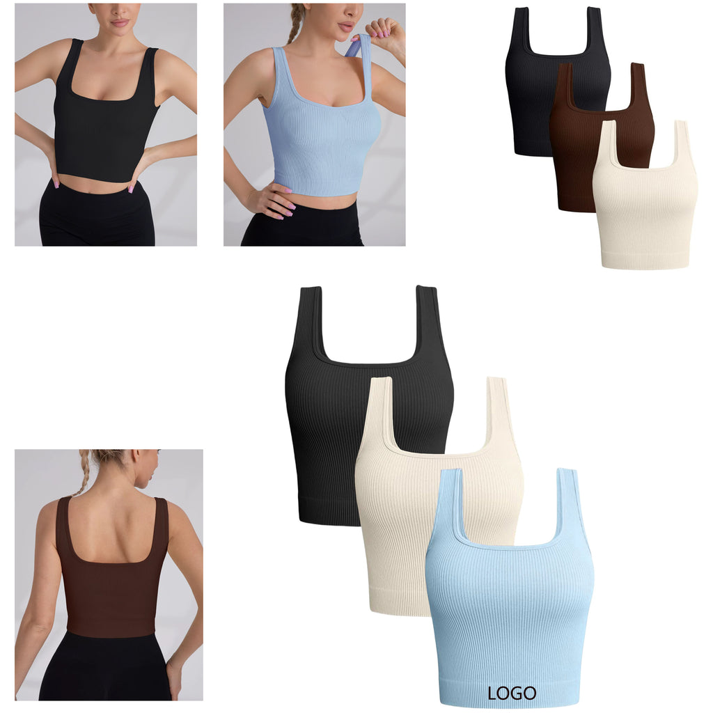 Solid Color Yoga Top