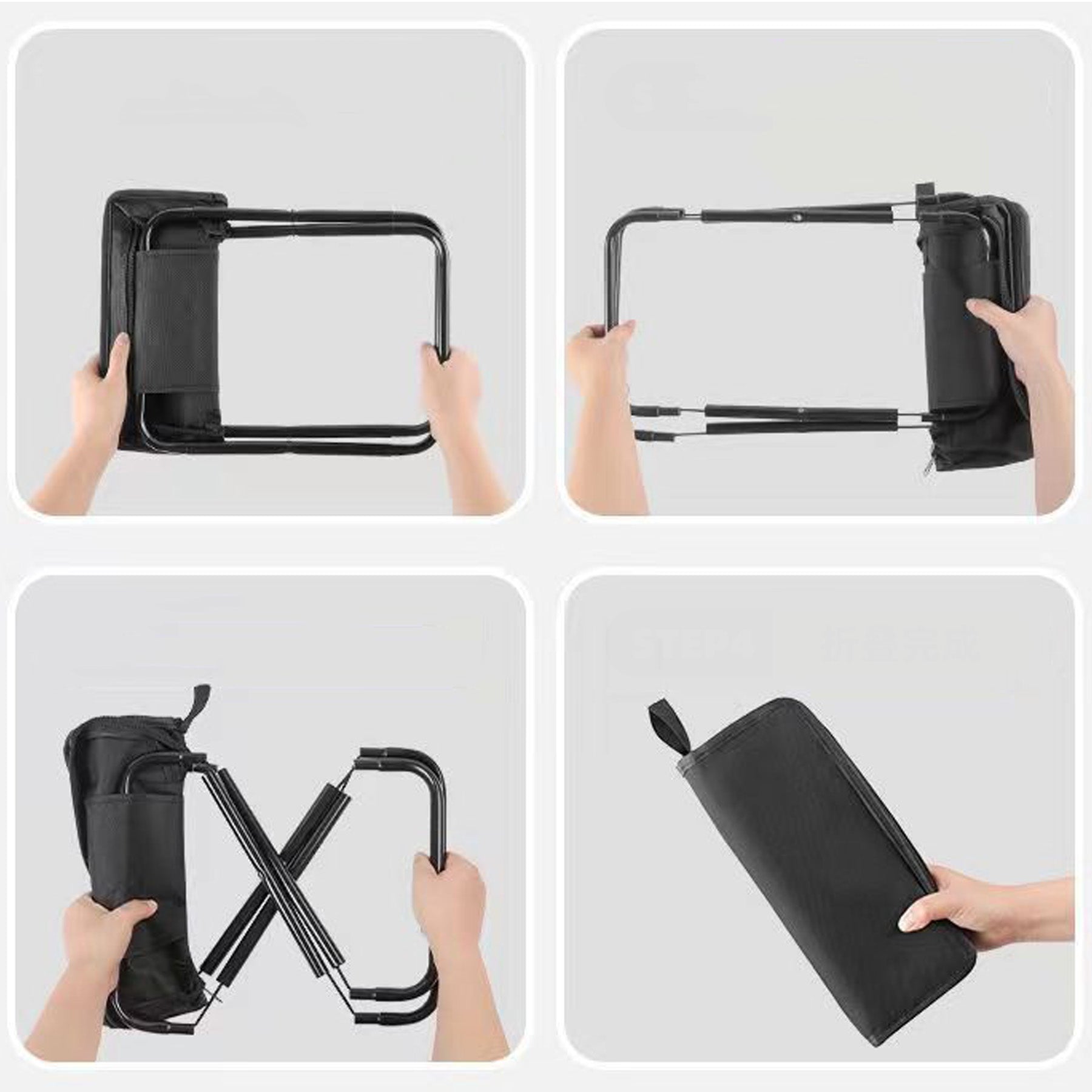 Portable Outdoor Zipper Hand Bag Folding Stool
