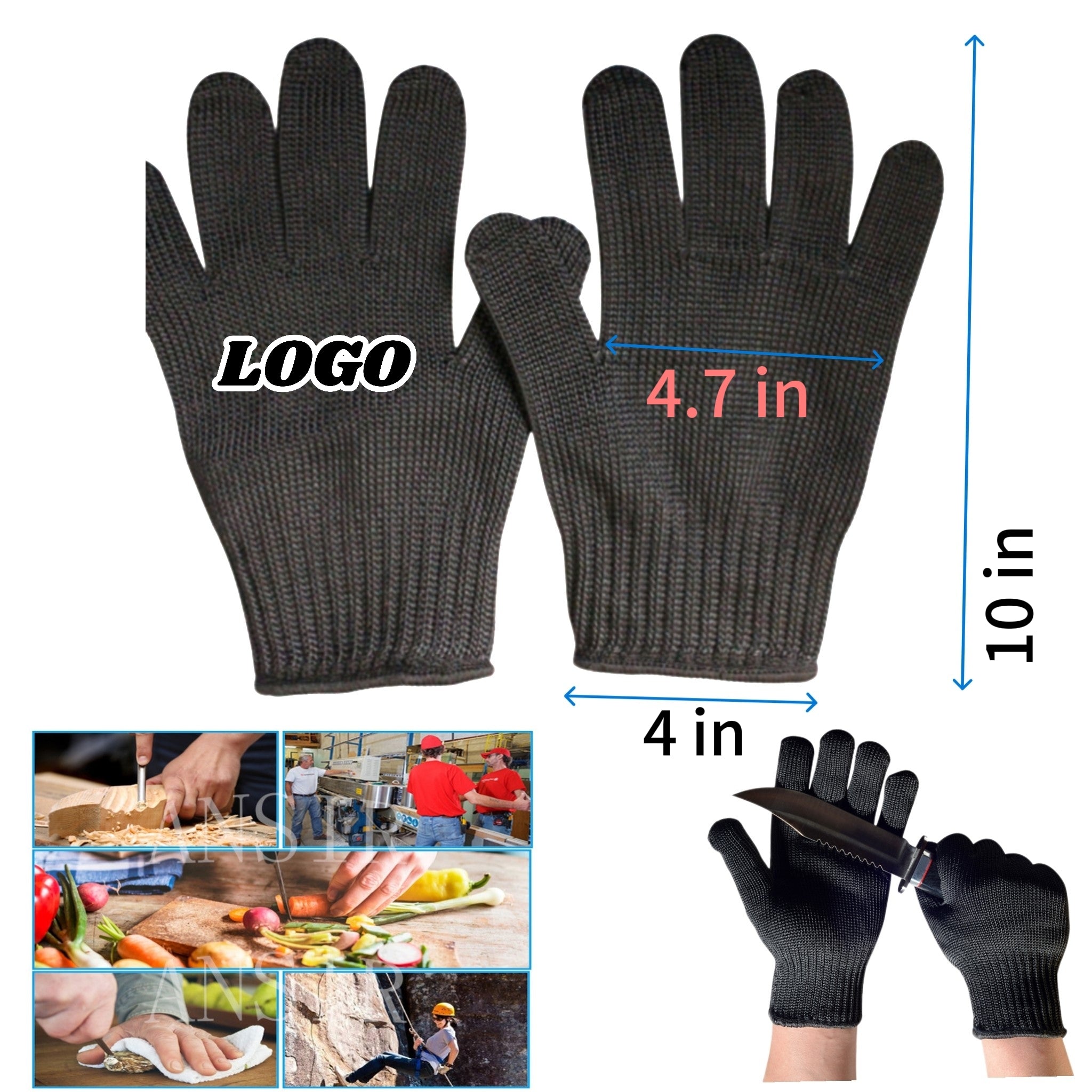 Level 5 Steel Wire Cut Resistant Gloves