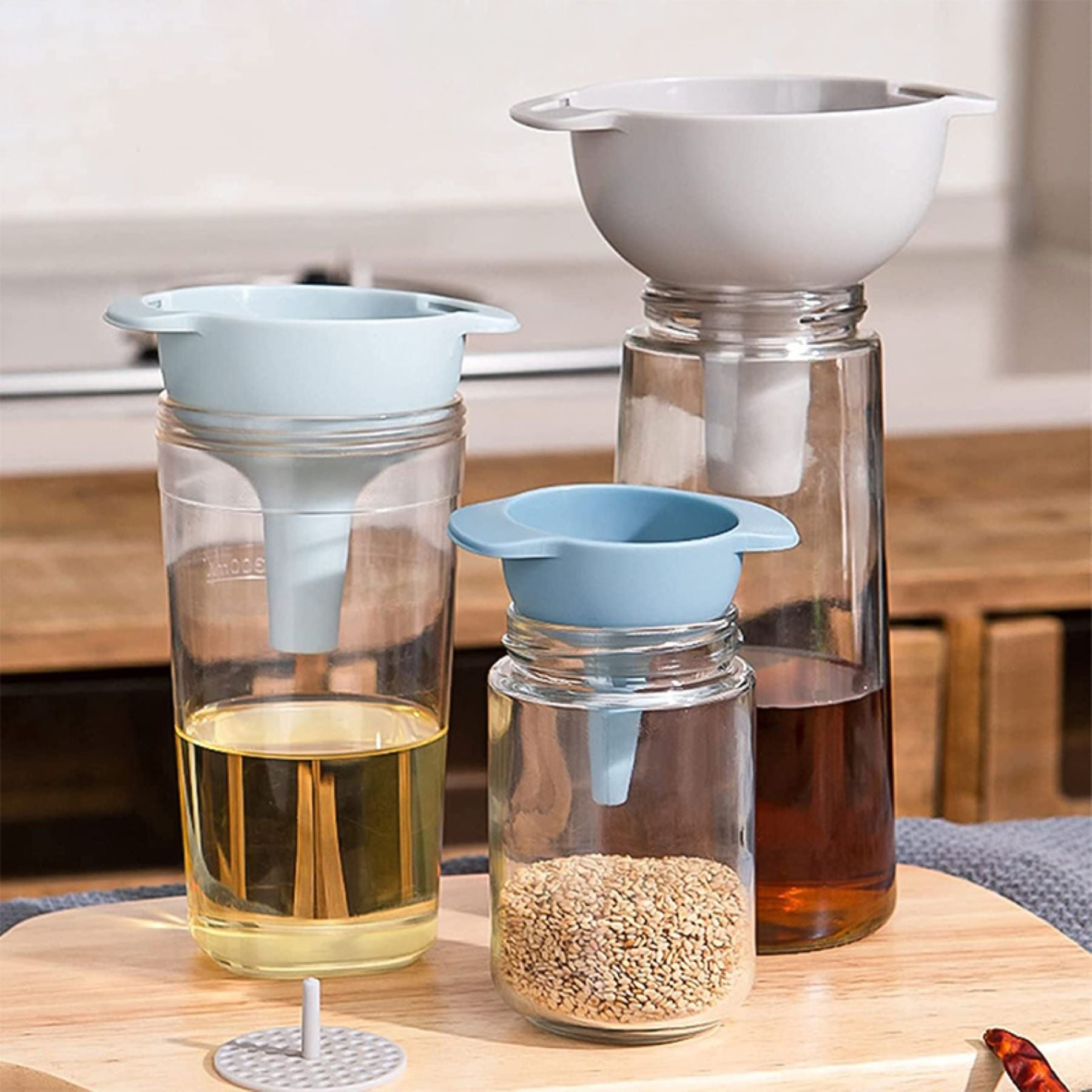 4 - Piece Plastic Funnel Set